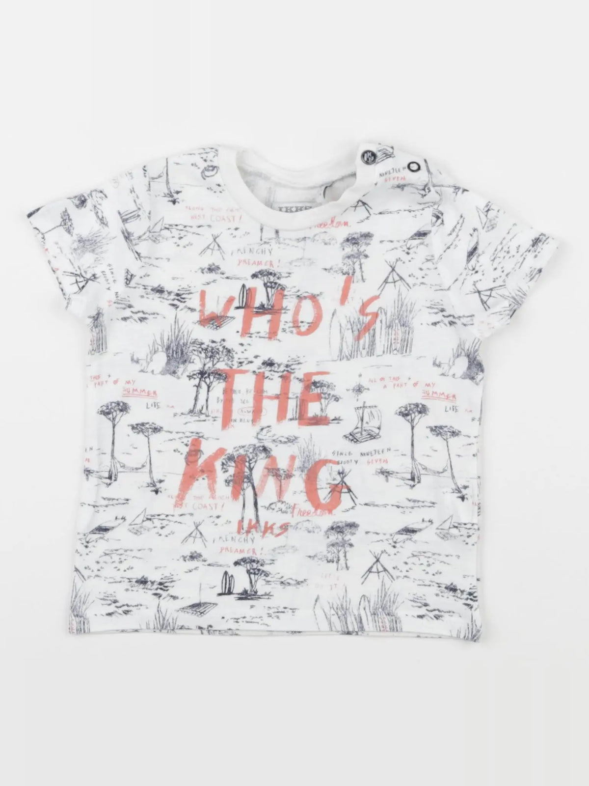IKKS - tee-shirt blanc - 12 mois