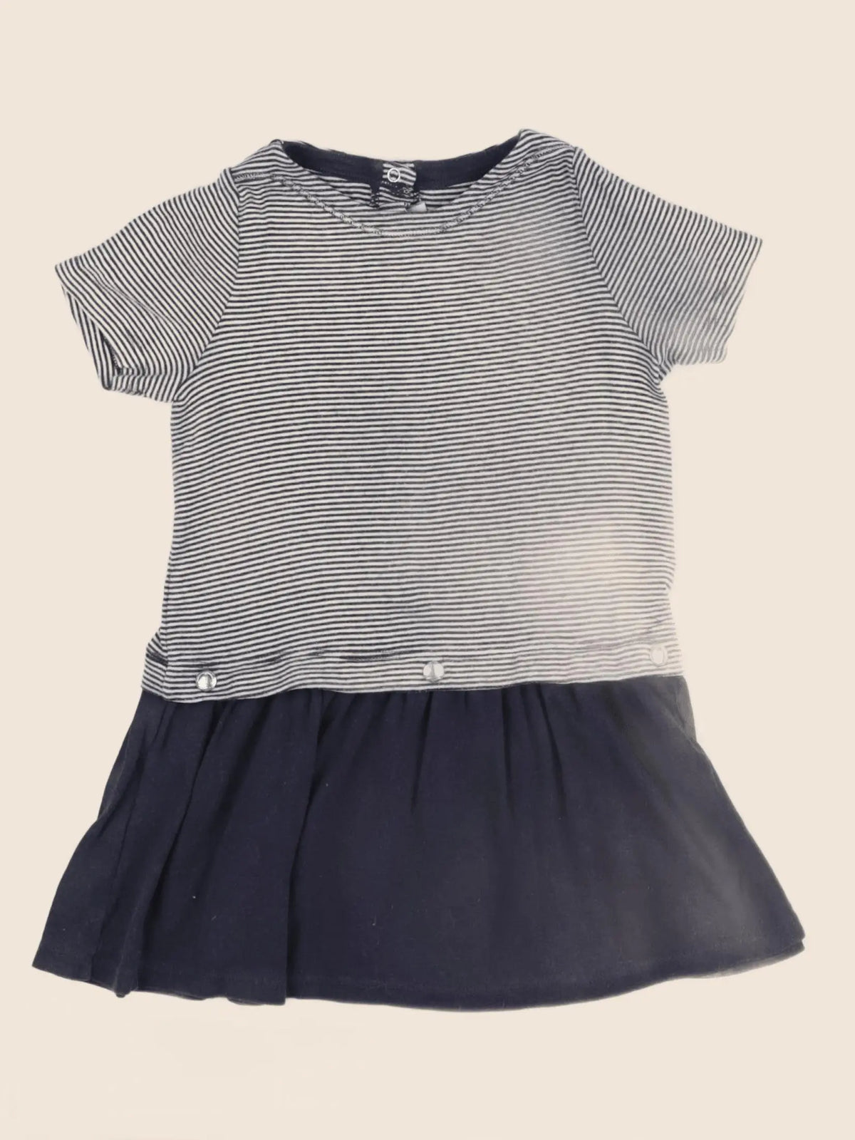 Petit Bateau - robe bleu - 24 mois
