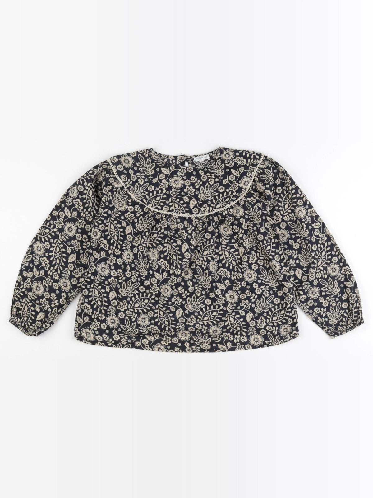 Vertbaudet - blouse beige, bleu - 9 ans