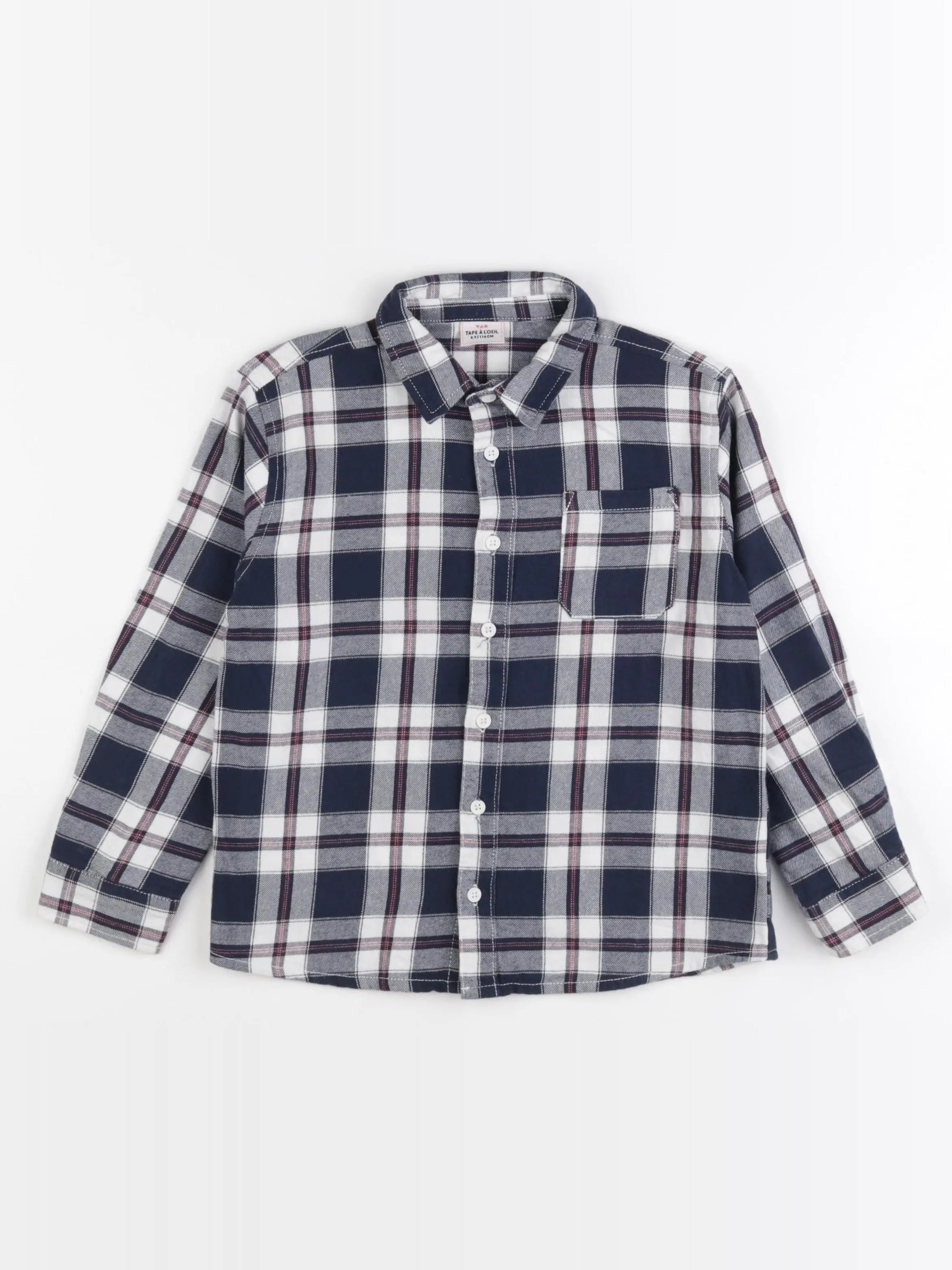 Tape à l'oeil - chemise bleu, blanc - 6 ans