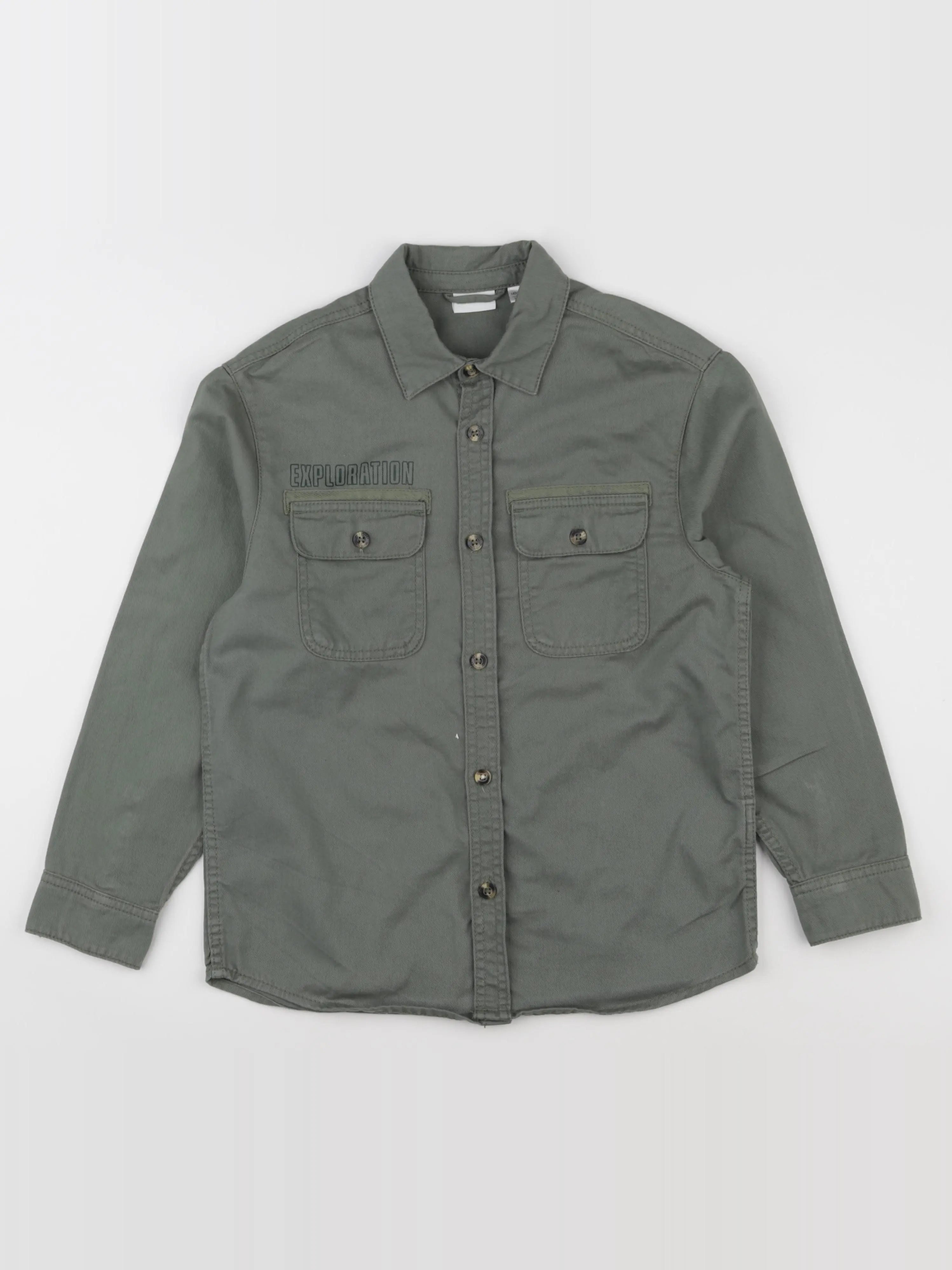 Vertbaudet - chemise vert - 10 ans