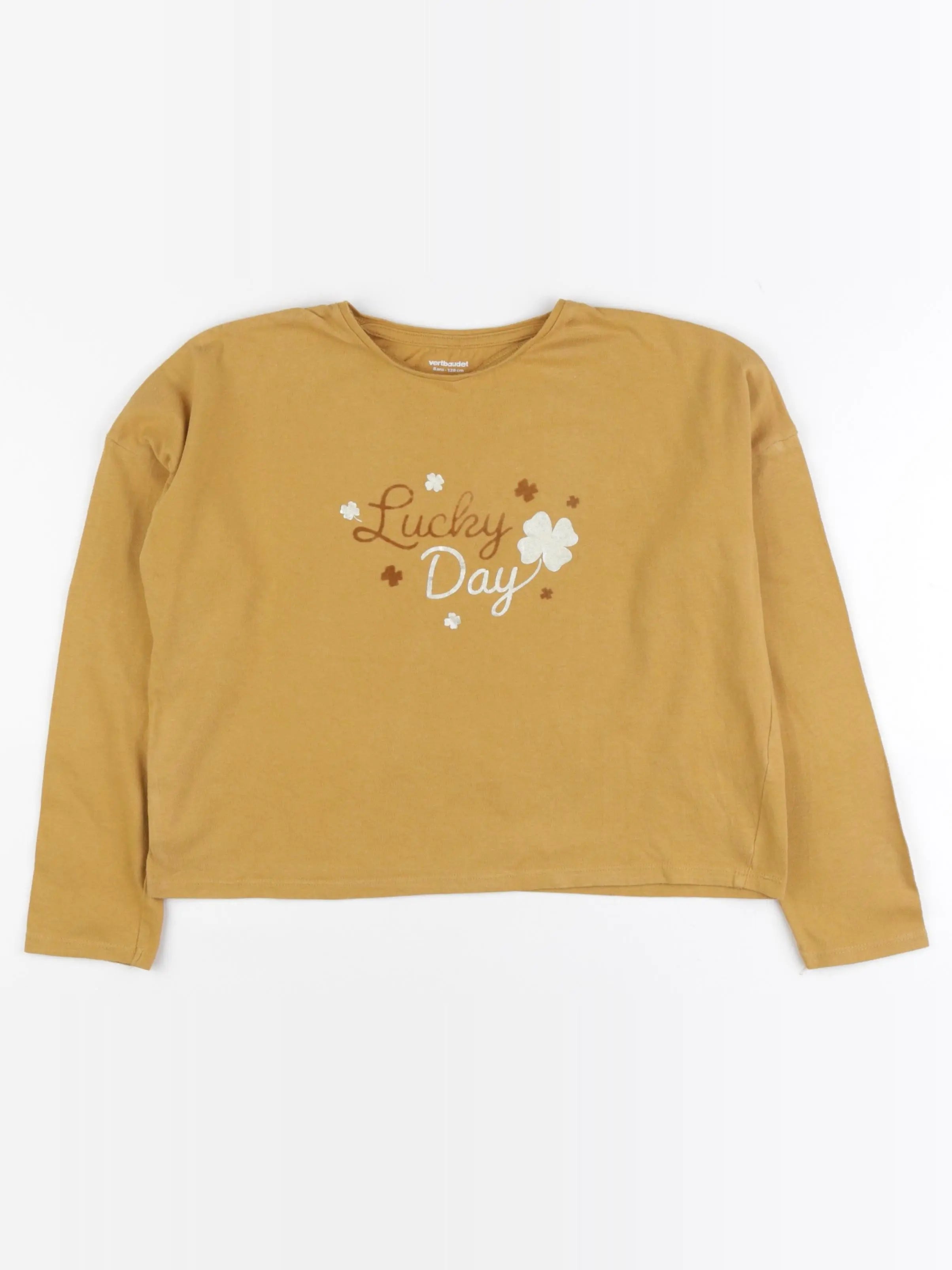 Vertbaudet - tee-shirt jaune - 8 ans
