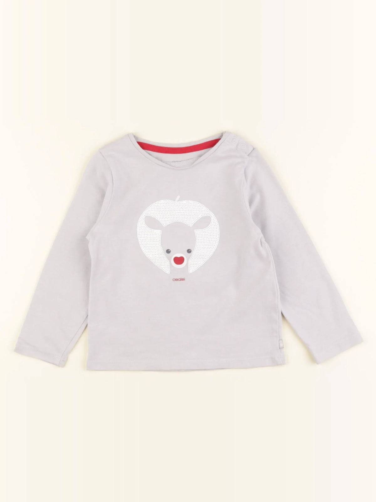 Obaïbi - tee-shirt gris - 18 mois