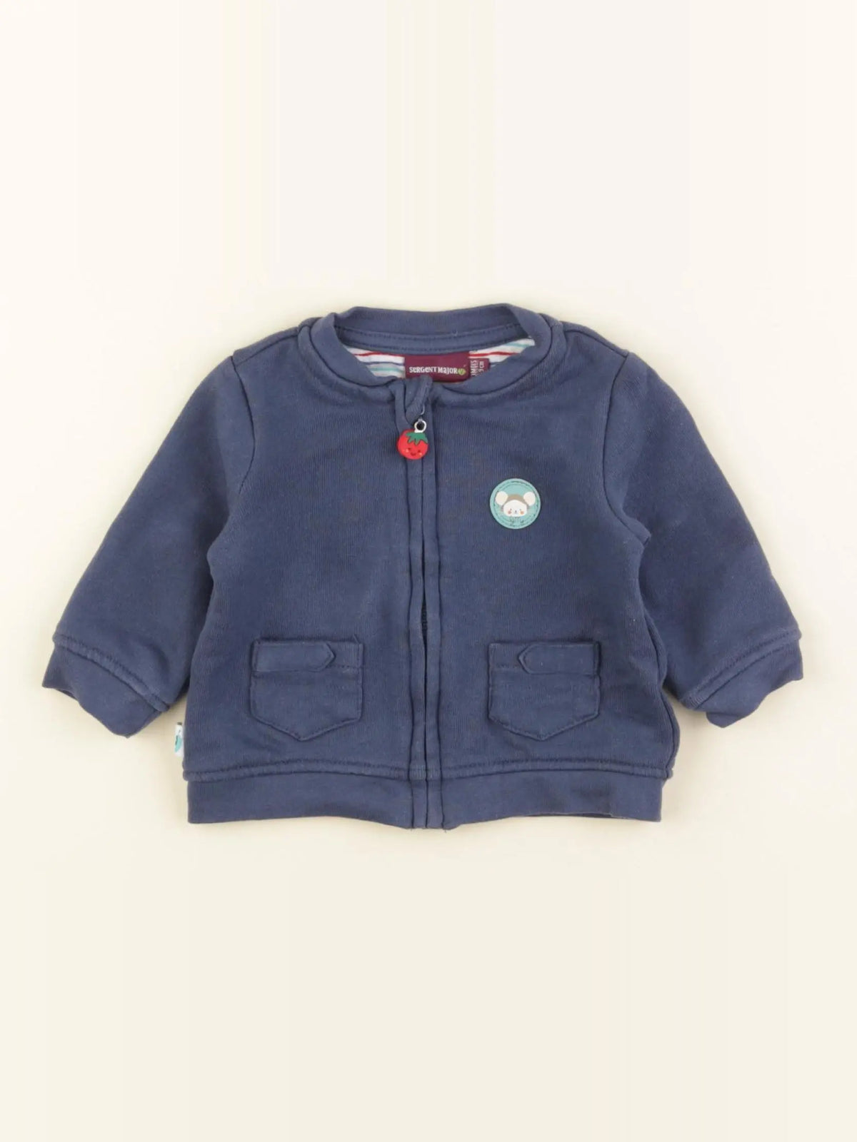 Sergent Major - sweat bleu - 3 mois