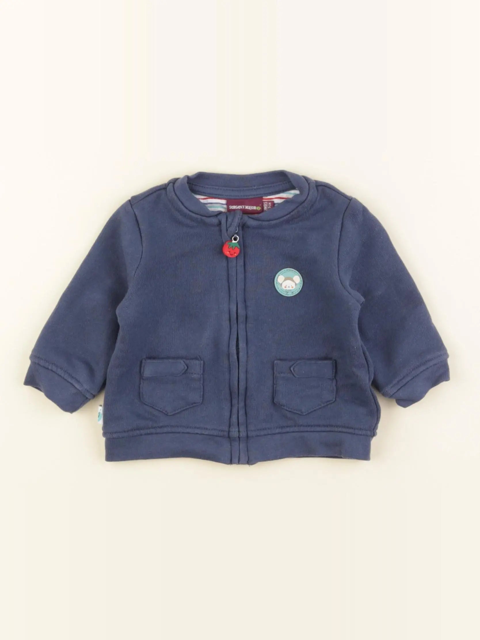 Sergent Major - sweat bleu - 3 mois