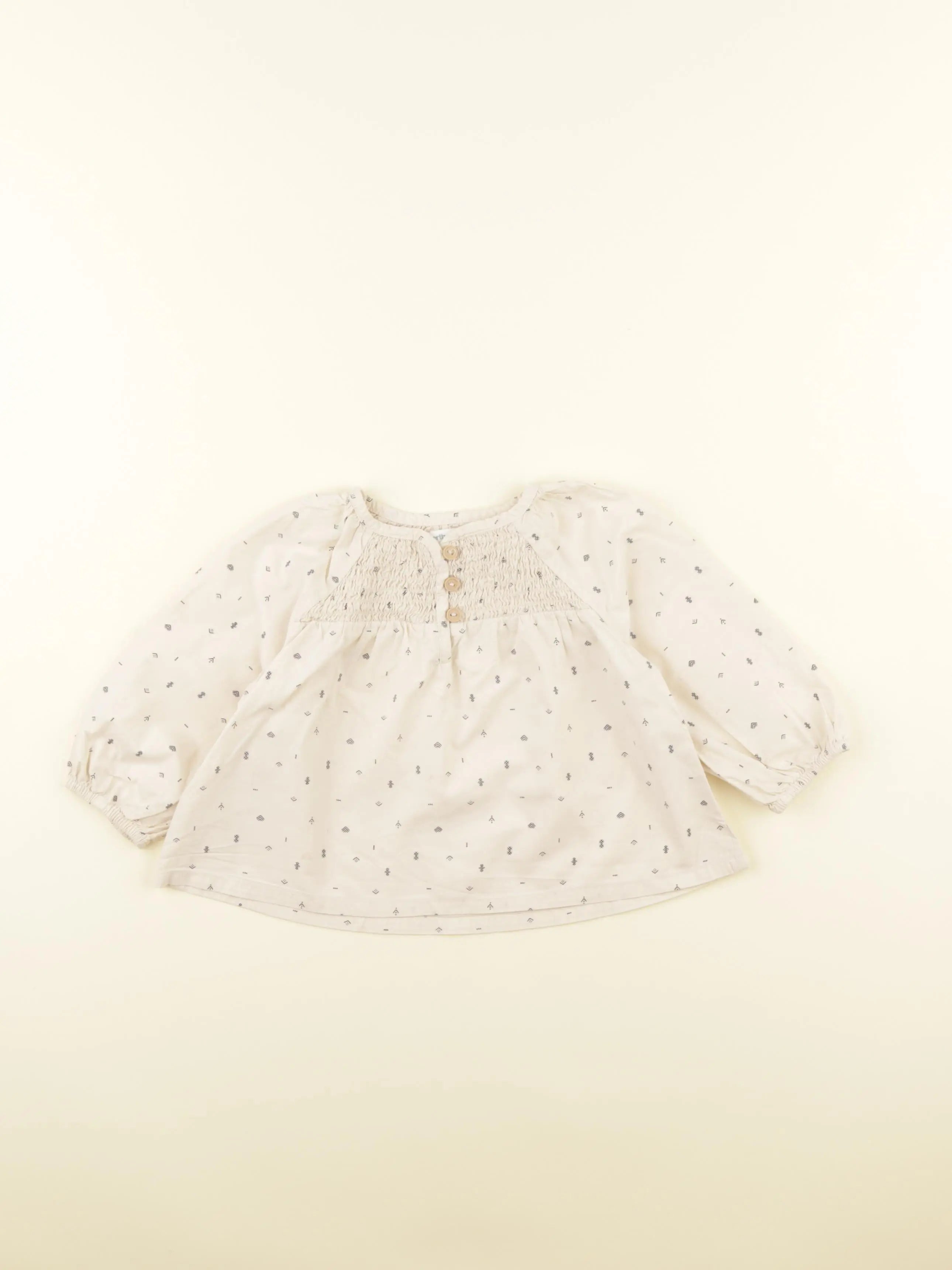 Vertbaudet - blouse beige - 12 mois