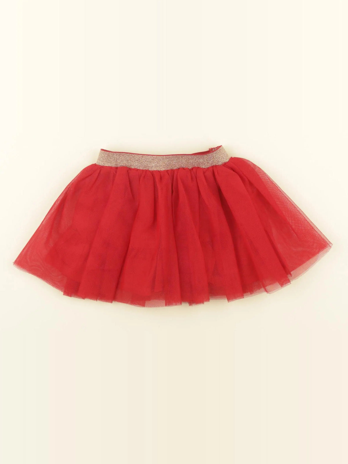 Vertbaudet - jupe rouge - 18 mois