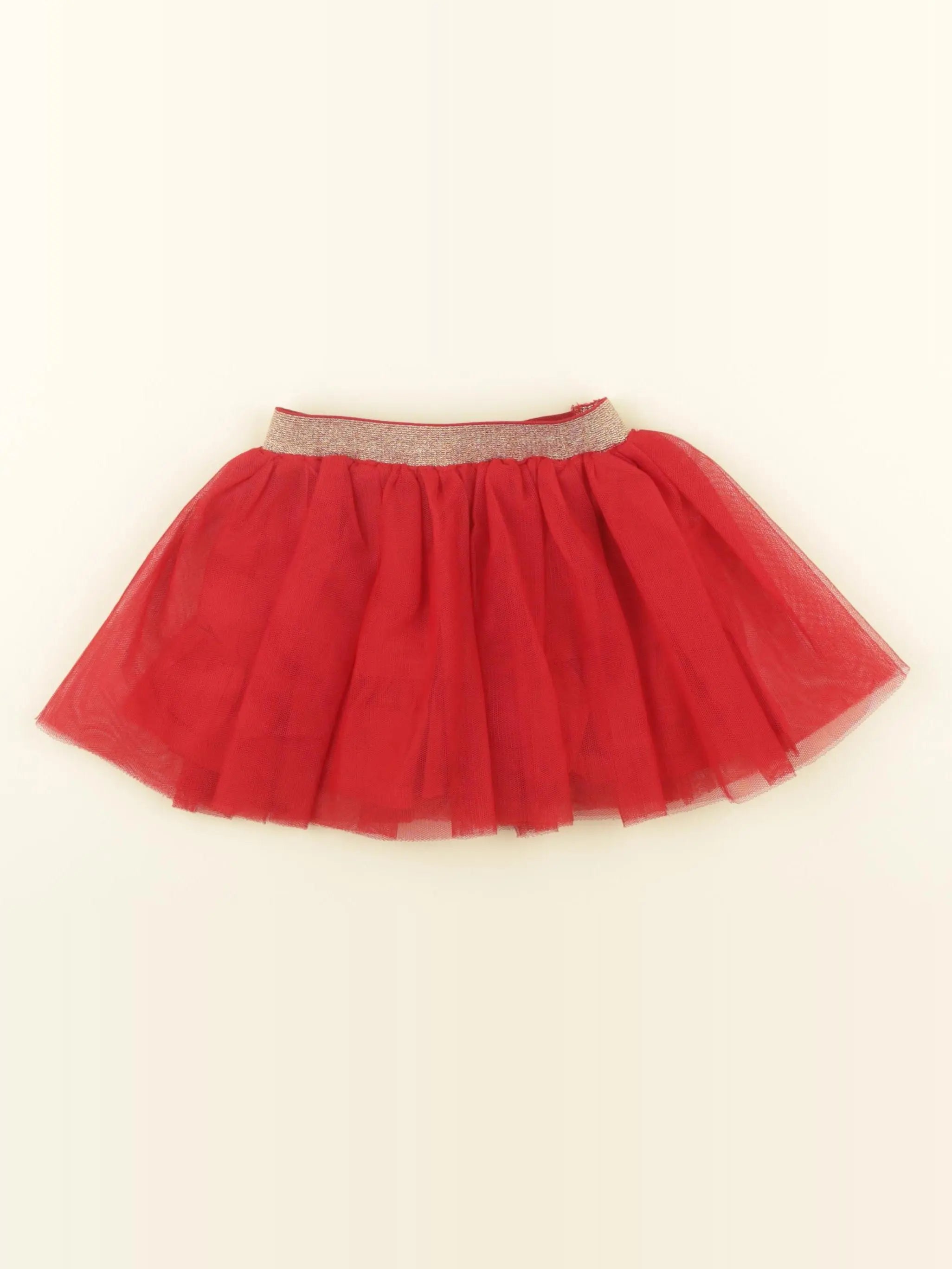 Vertbaudet - jupe rouge - 18 mois