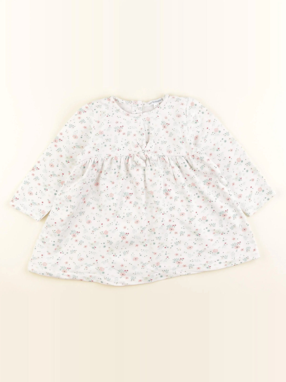 Vertbaudet - robe blanc, rose, vert - 24 mois