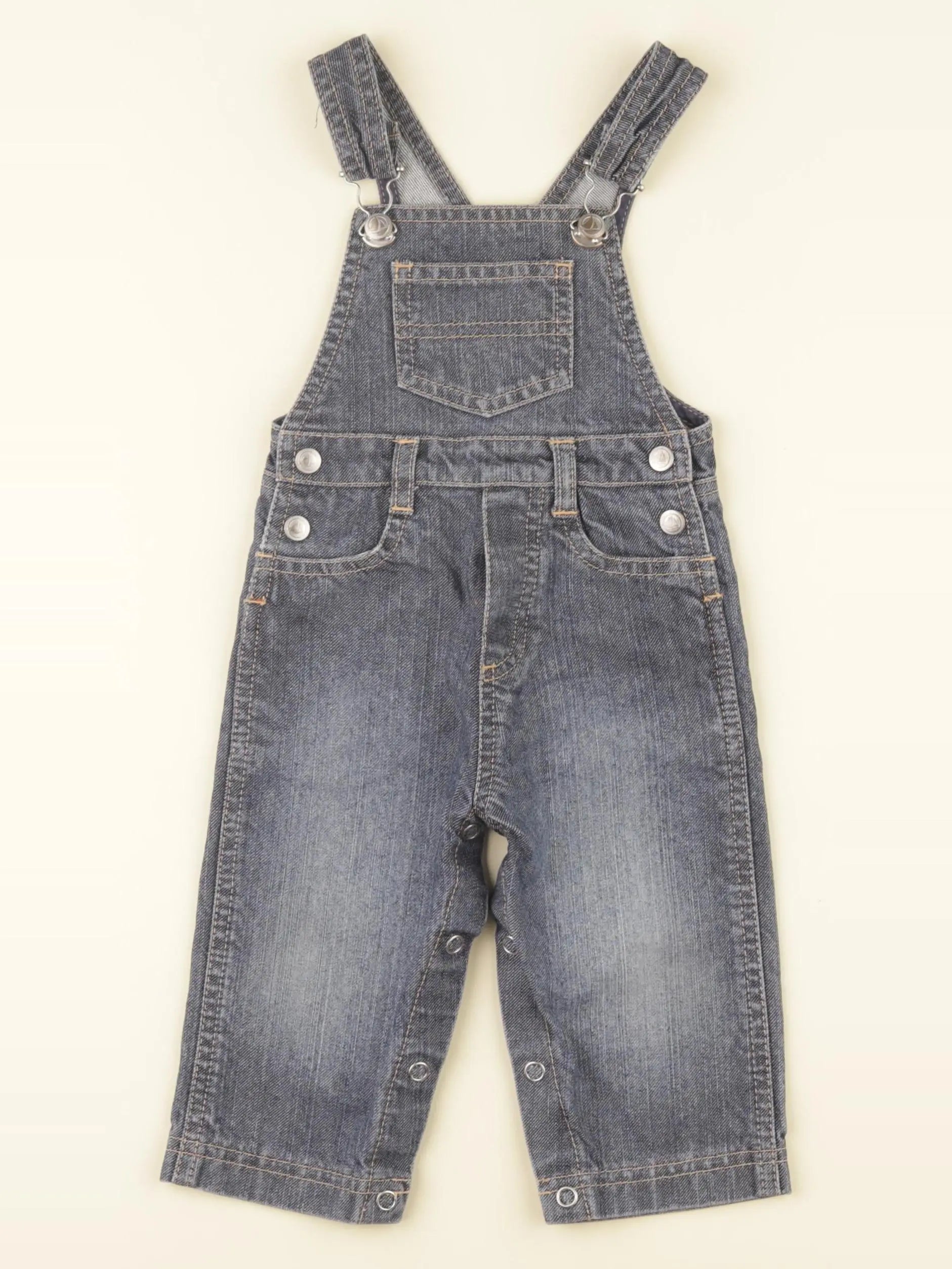 Petit Bateau - salopette bleu - 6 mois