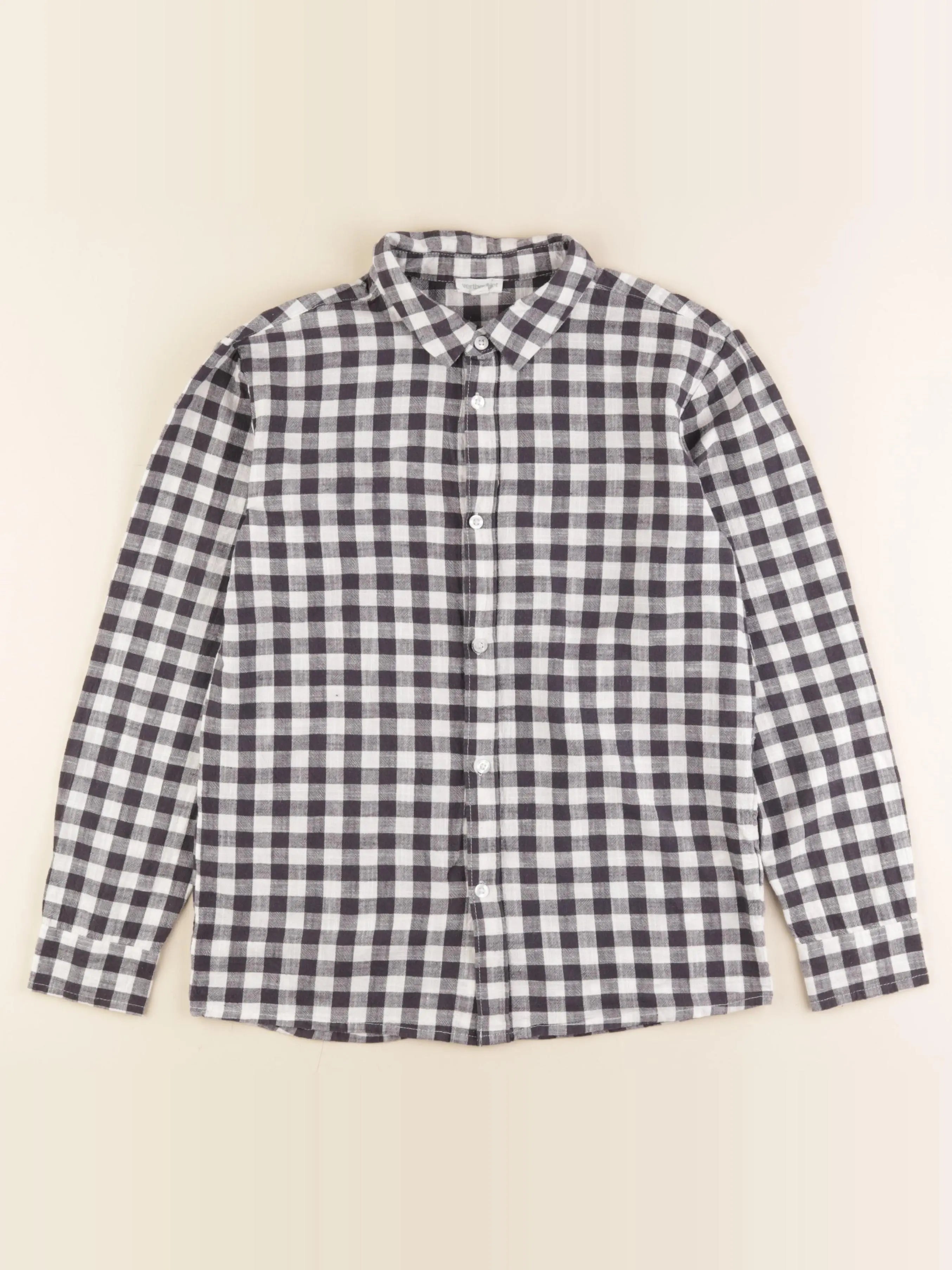 Vertbaudet - chemise blanc, noir - 12 ans