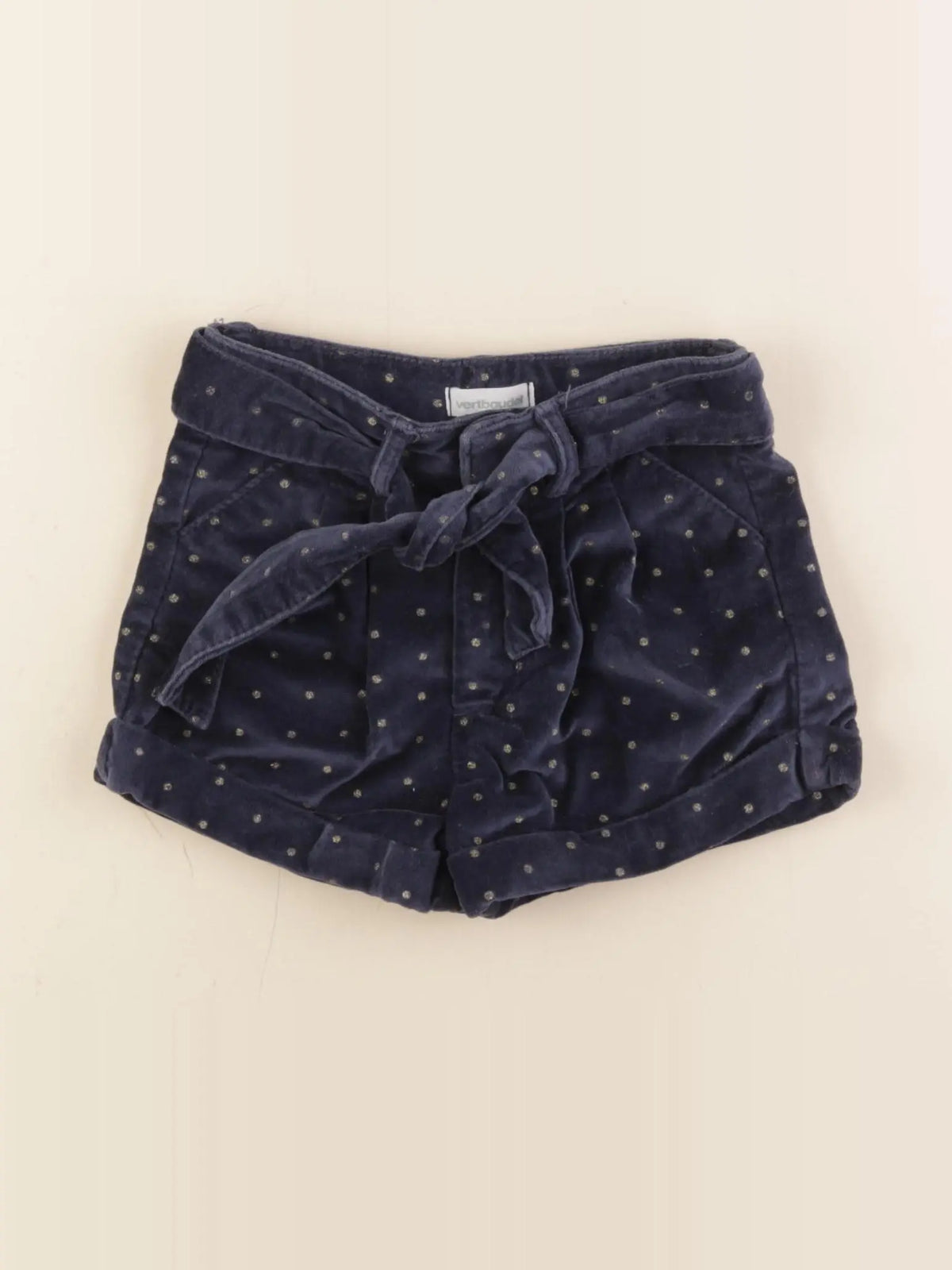 Vertbaudet - short bleu, or - 2 ans