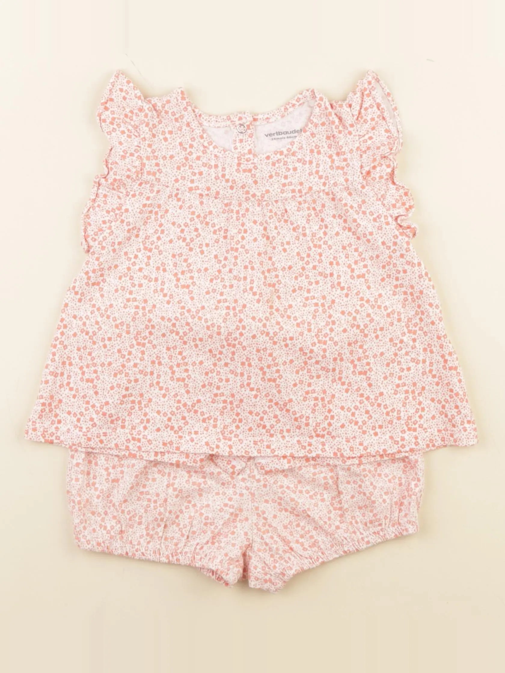 Vertbaudet - ensemble rose - 24 mois
