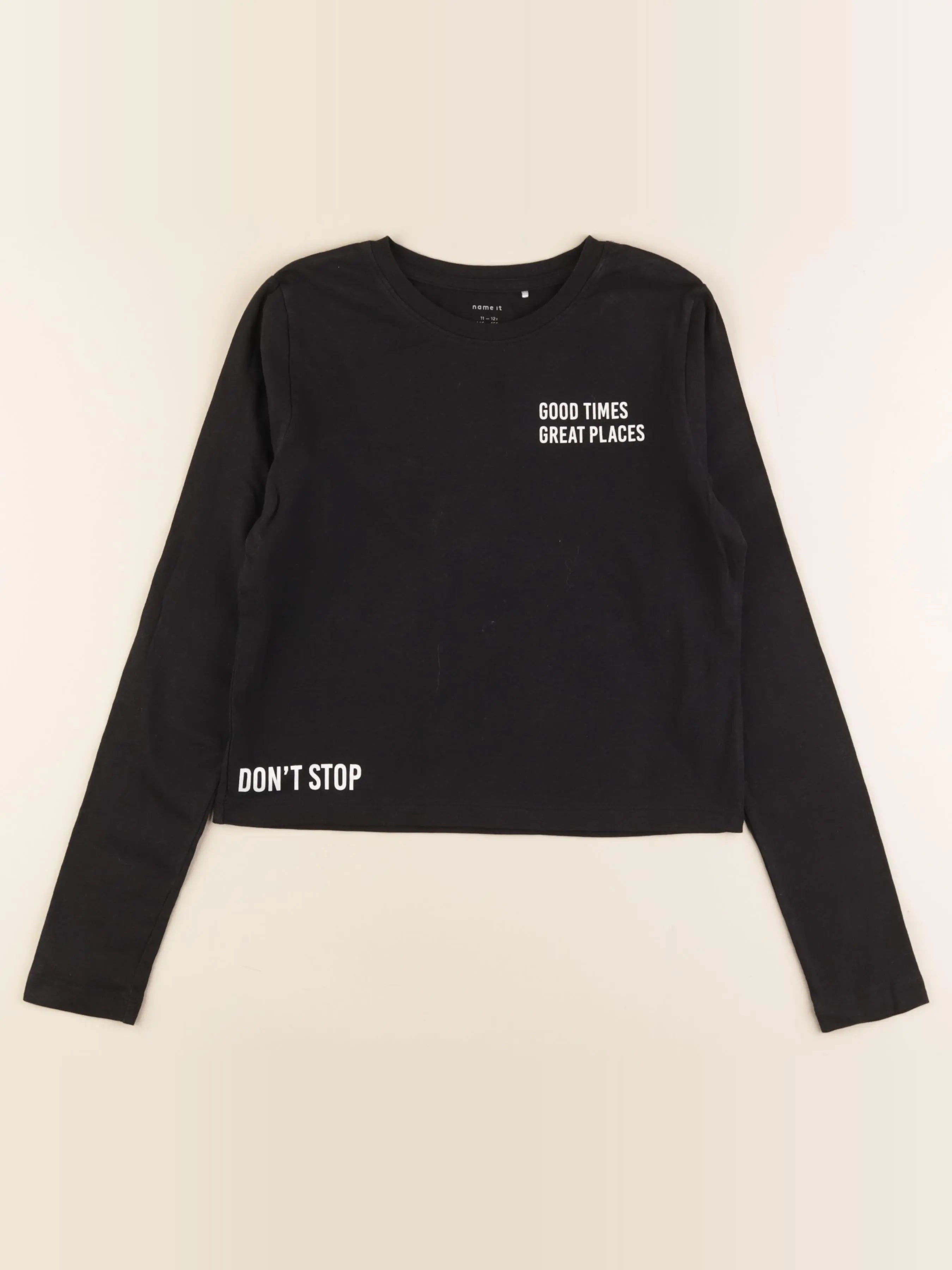 Name it - tee-shirt imprimé au dos noir - 11/12 ans