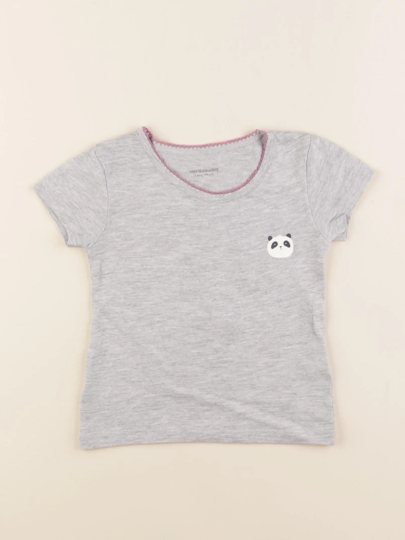 Vertbaudet - maillot de corps gris - 2 ans
