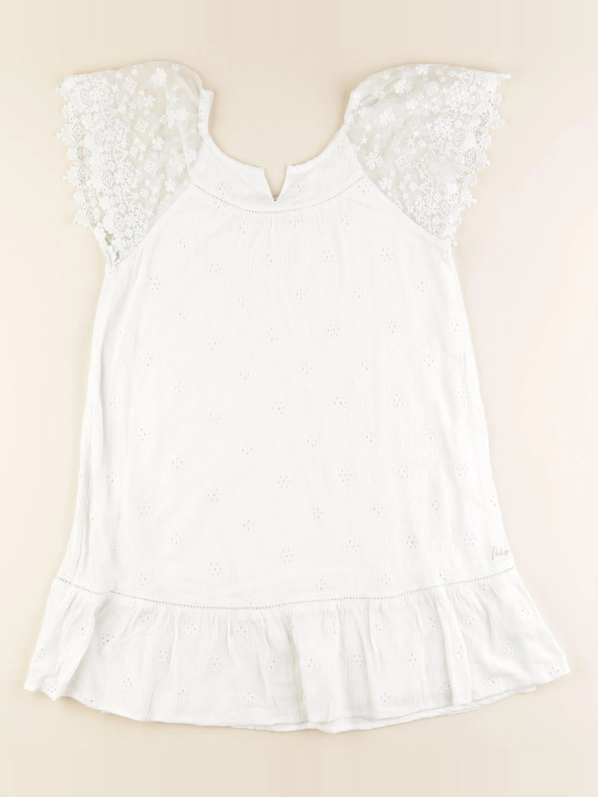 IKKS - robe blanc - 10 ans