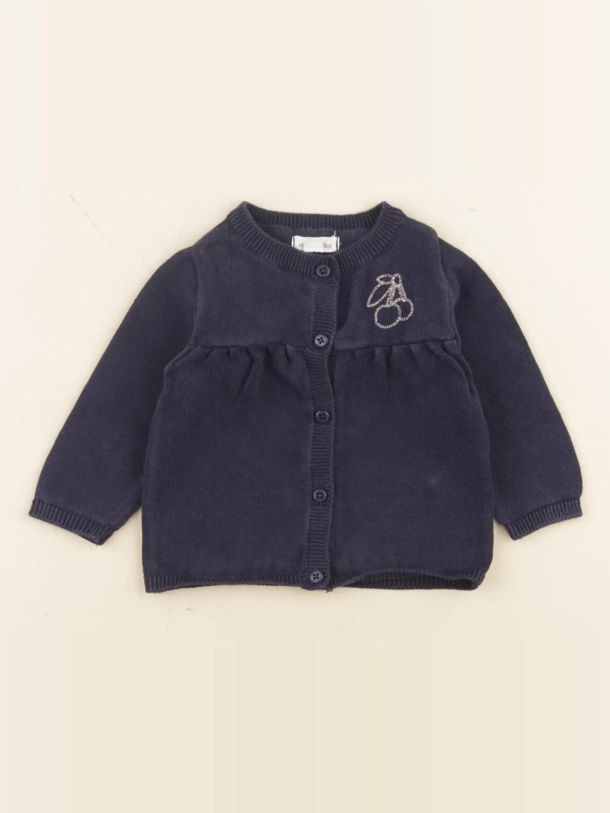Vertbaudet - gilet bleu - 3 mois