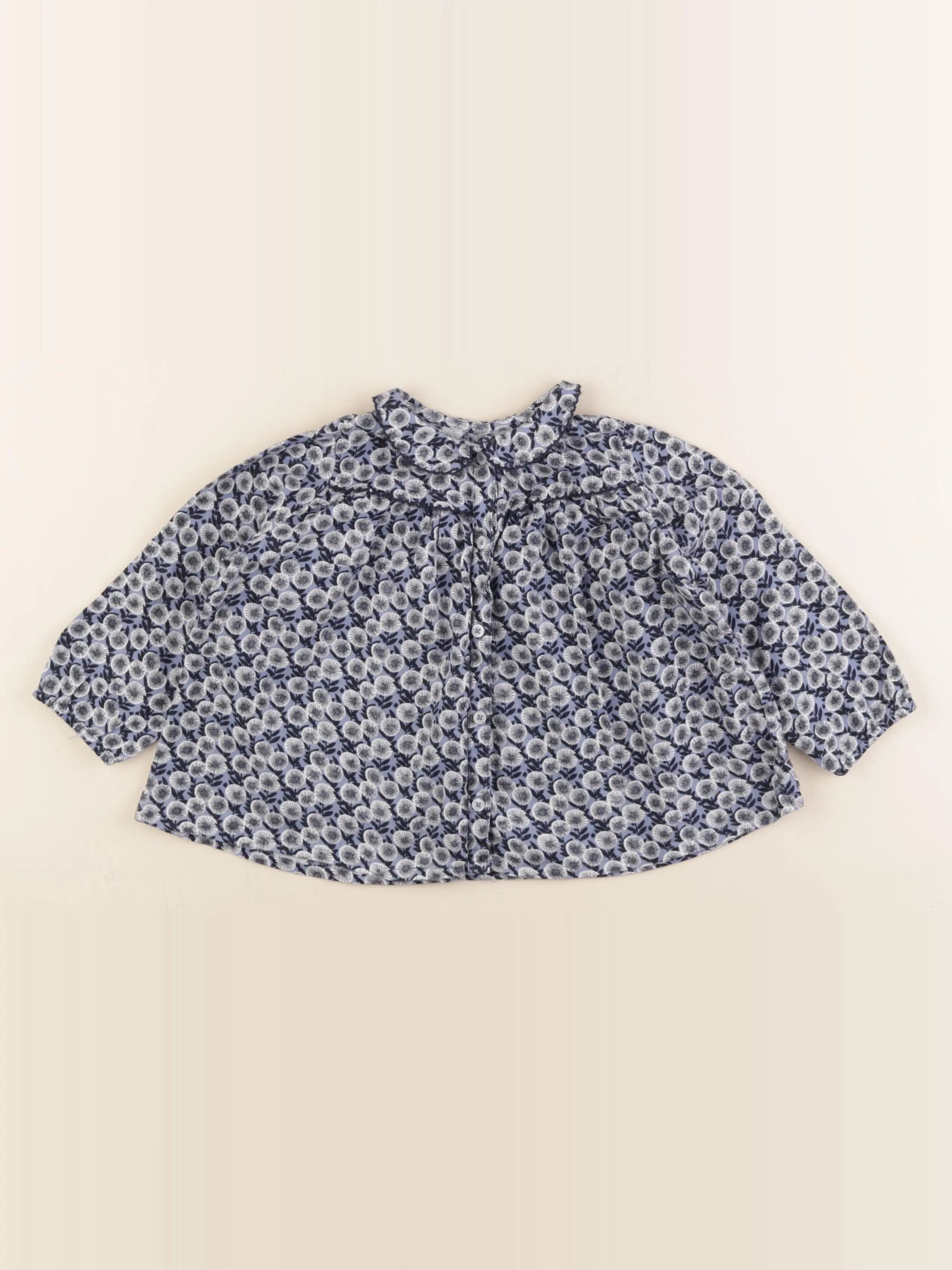 Boutchou - blouse bleu - 18 mois