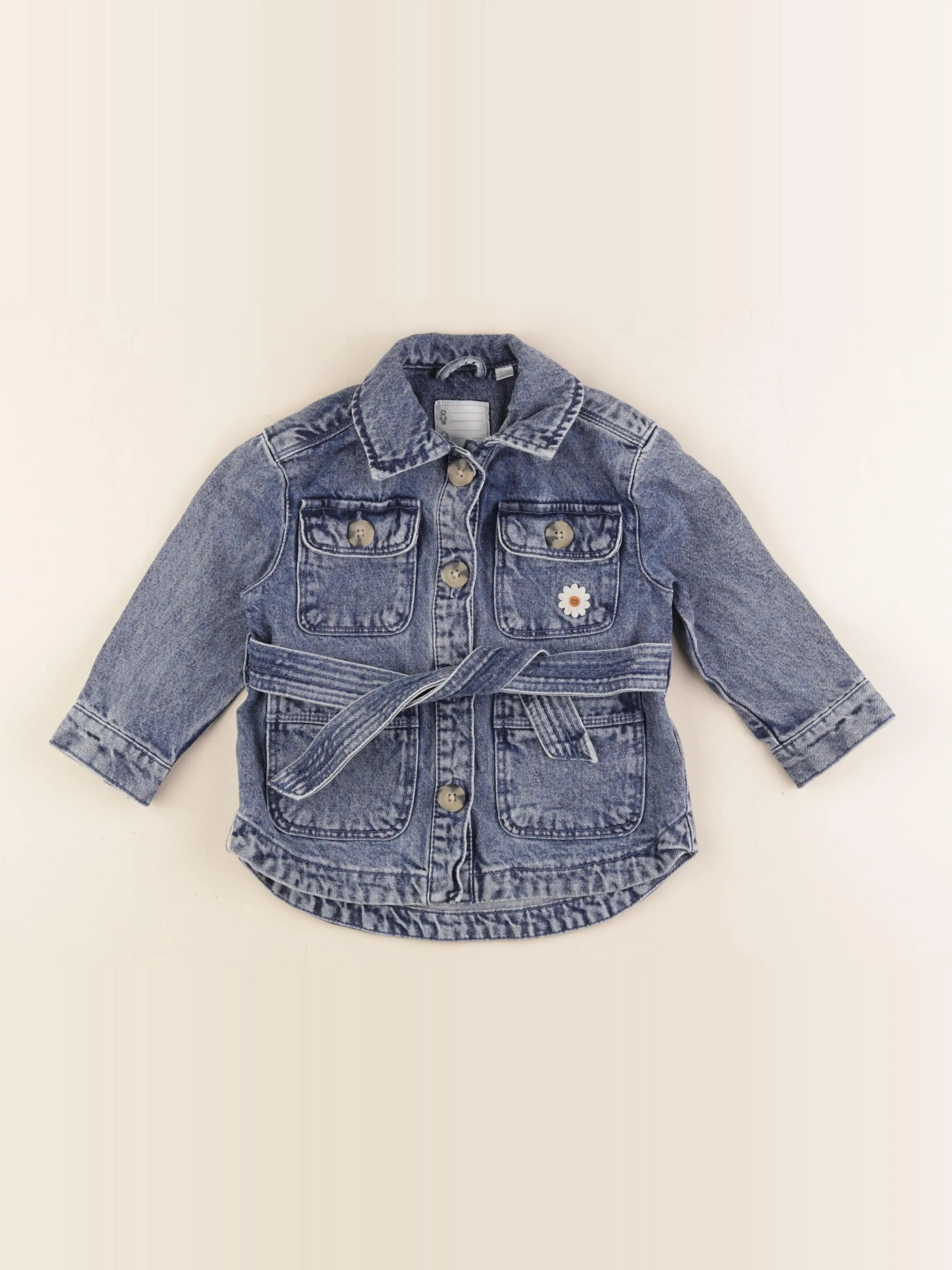 Vertbaudet - veste imprimé au dos bleu - 3 ans