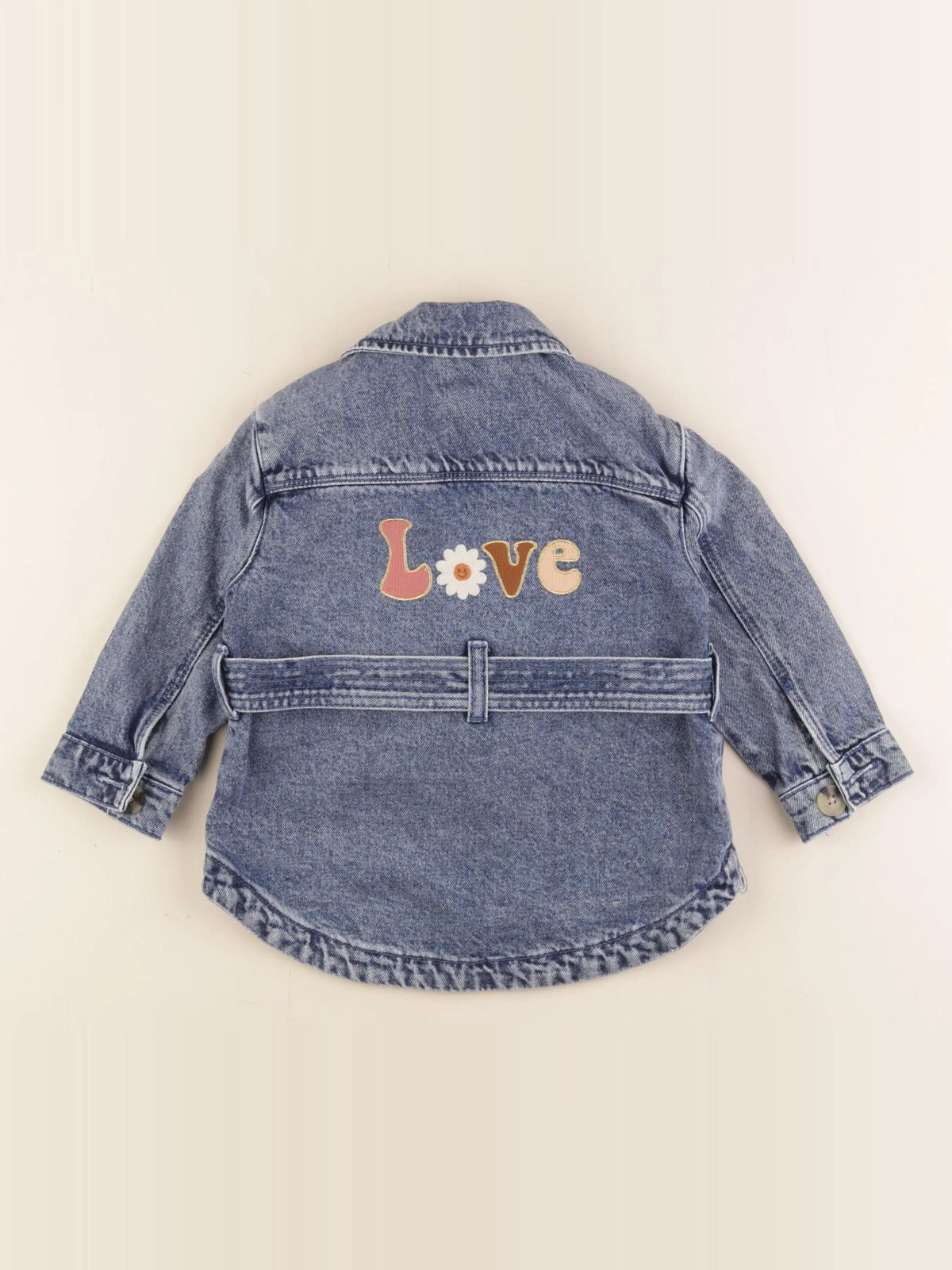 Vertbaudet - veste imprimé au dos bleu - 3 ans