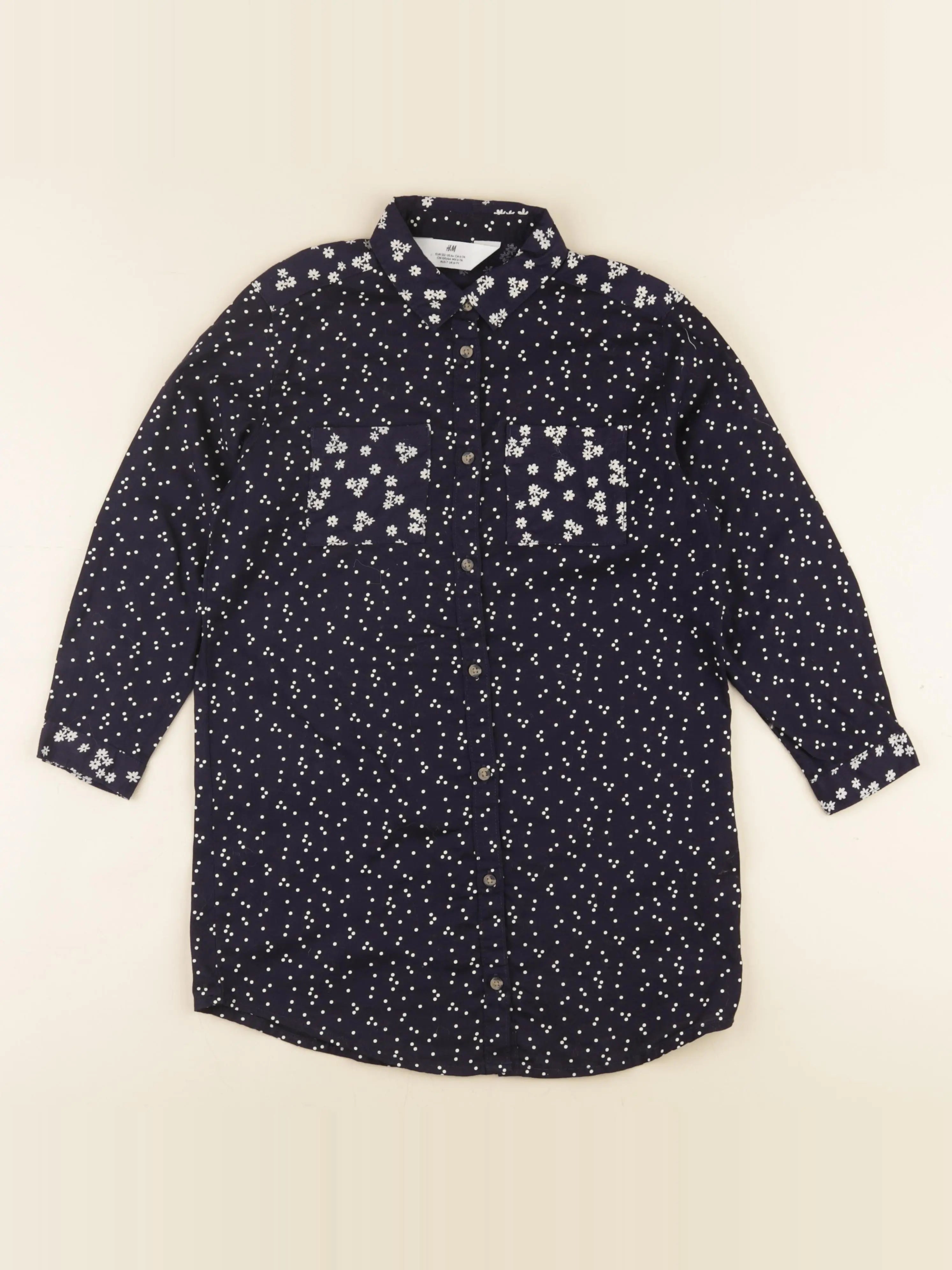 H&M - robe bleu - 6/7 ans