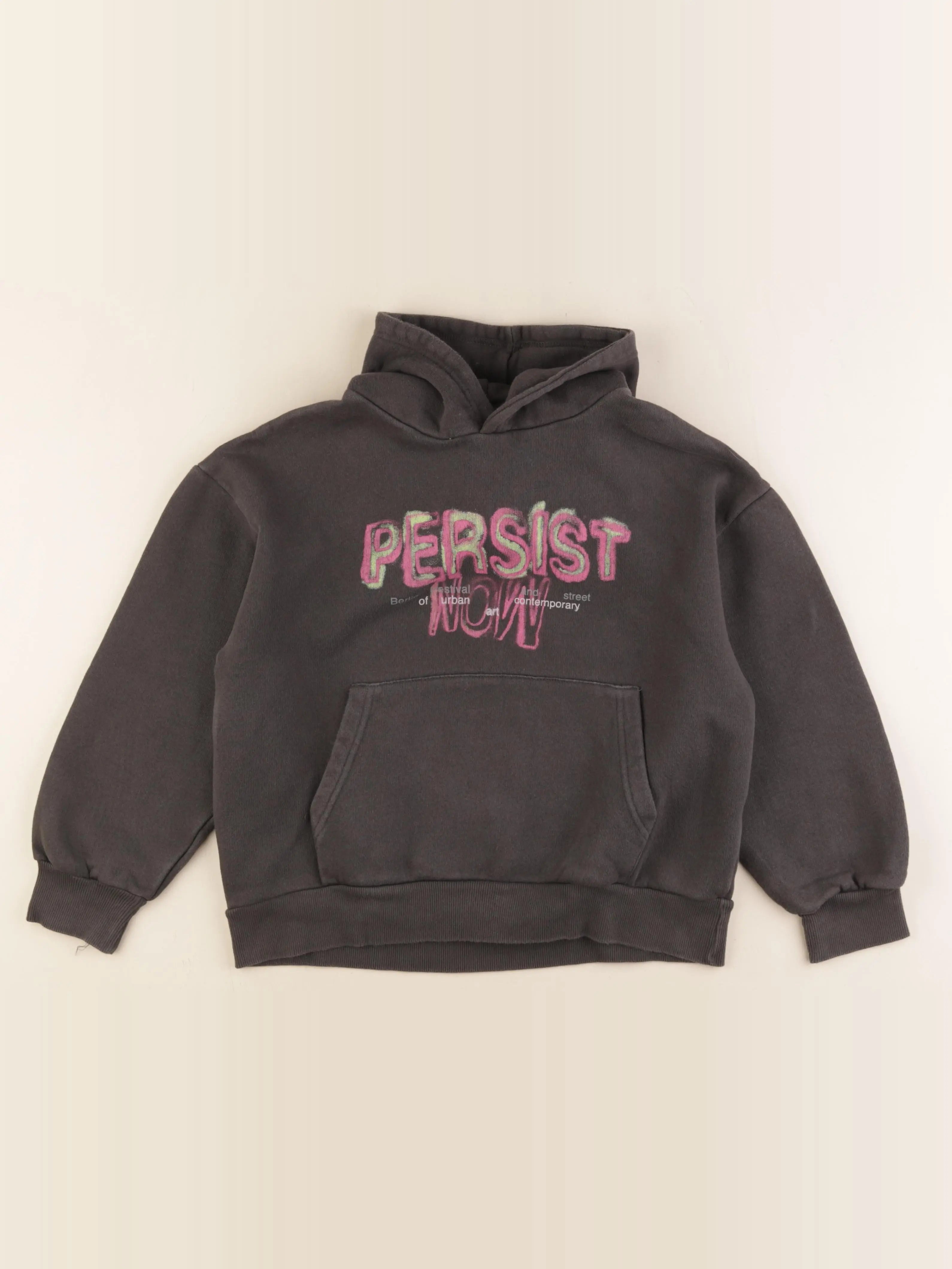 Zara - sweat imprimé au dos gris - 11/12 ans