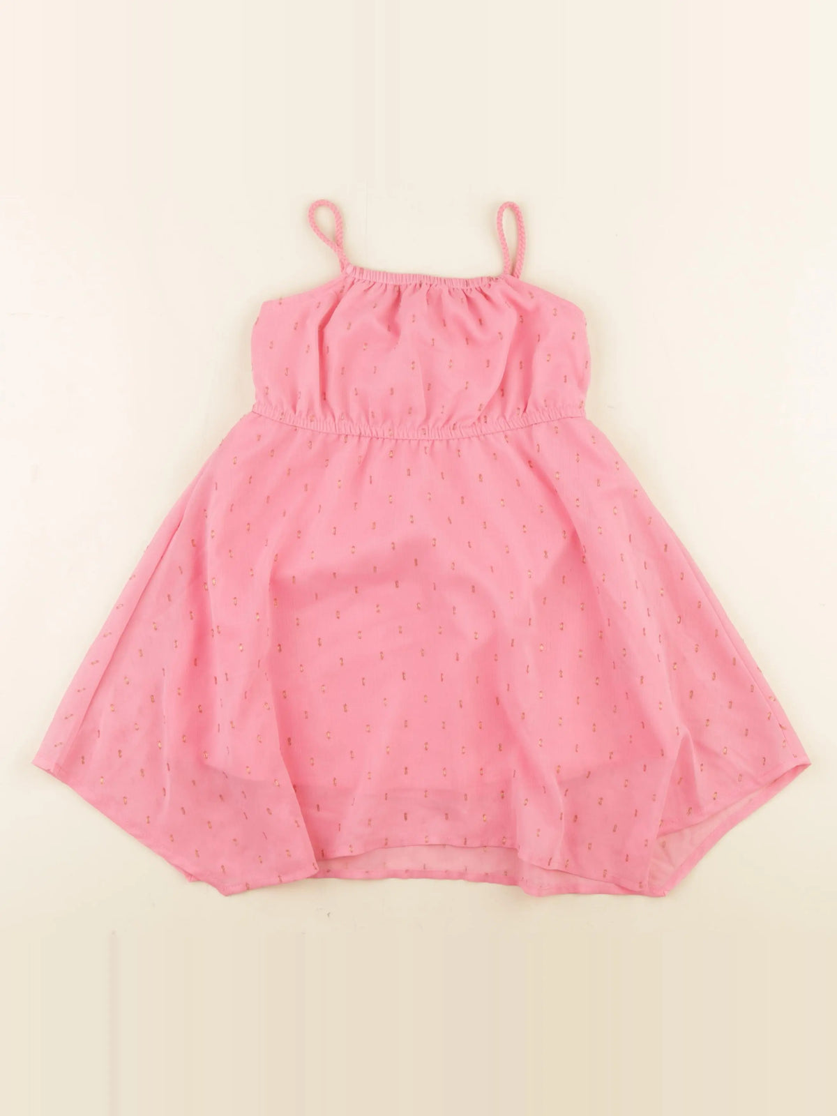 H&M - robe rose, or - 18/24 mois