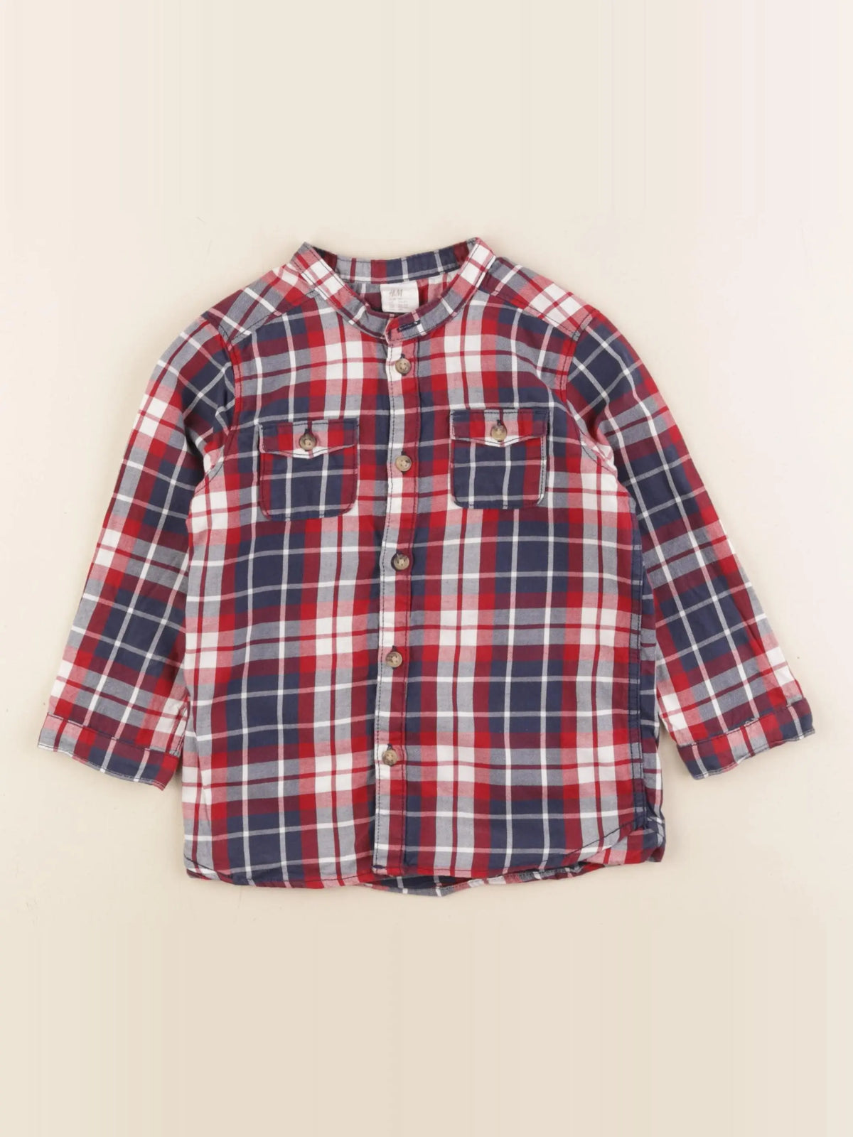 H&M - chemise rouge - 1 an à 2 ans