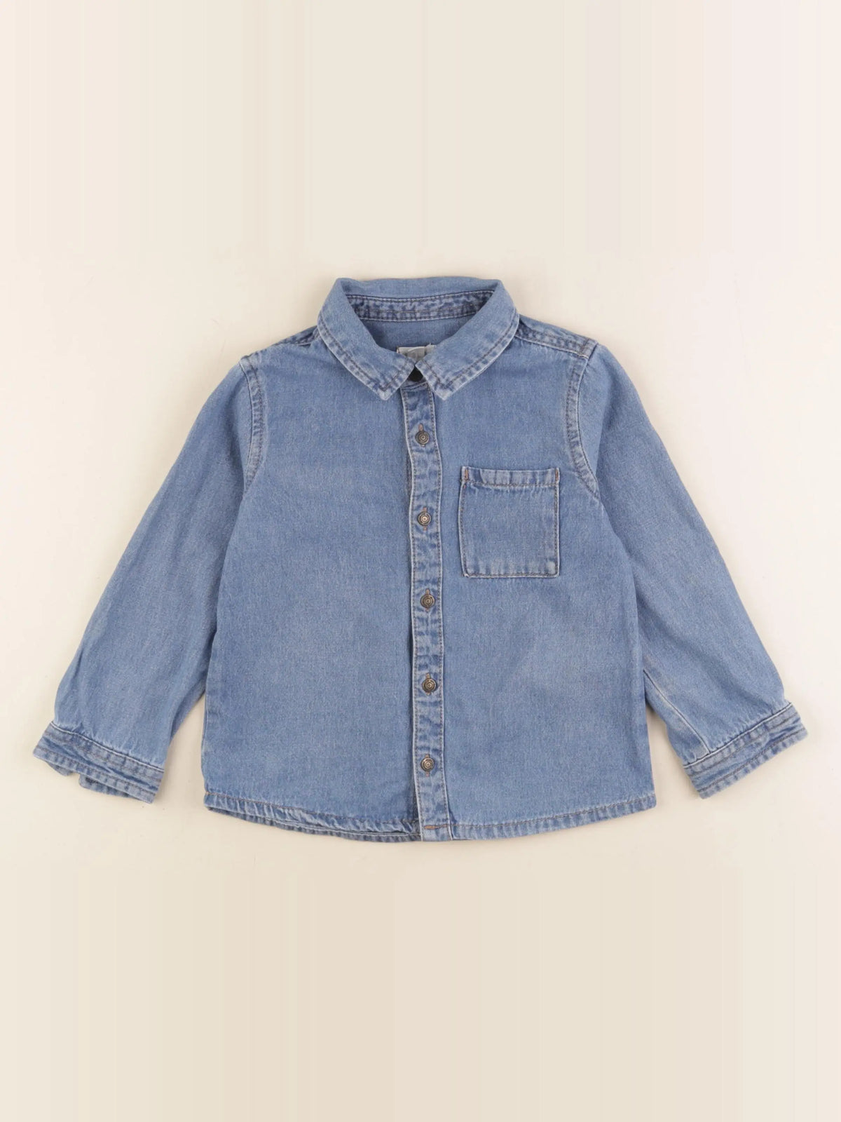 Vertbaudet - chemise bleu - 36 mois