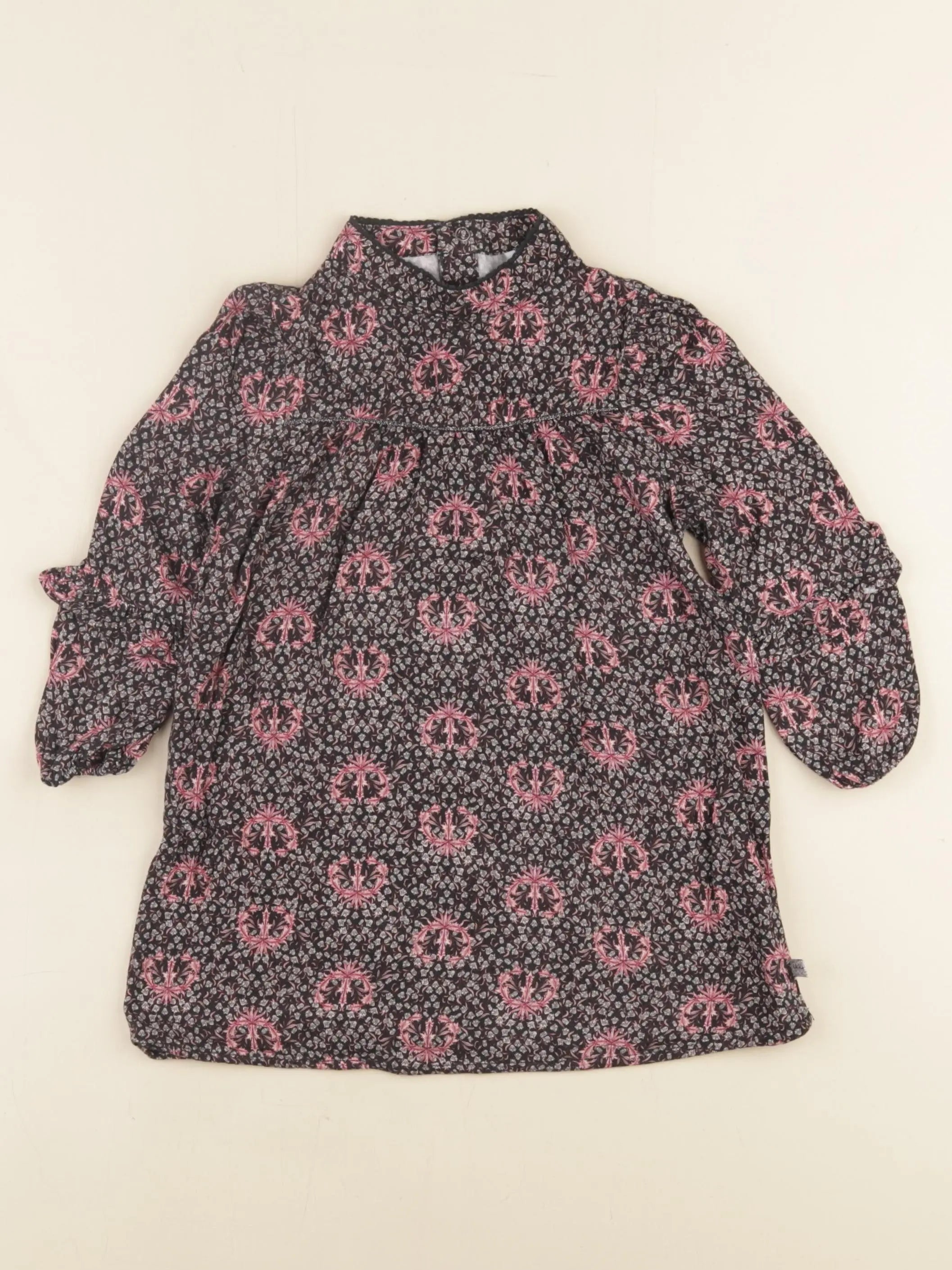 IKKS - robe noir, rose - 2 ans