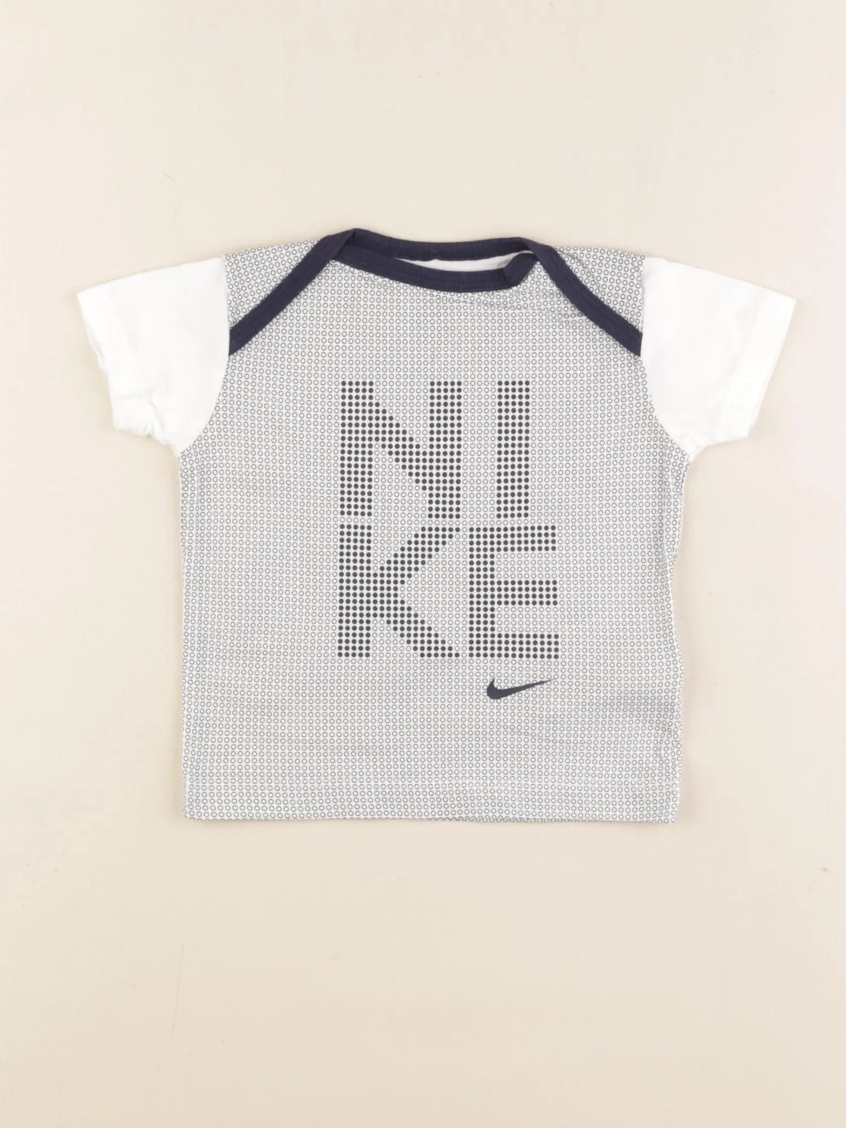 Nike - tee-shirt blanc, bleu - 6/9 mois
