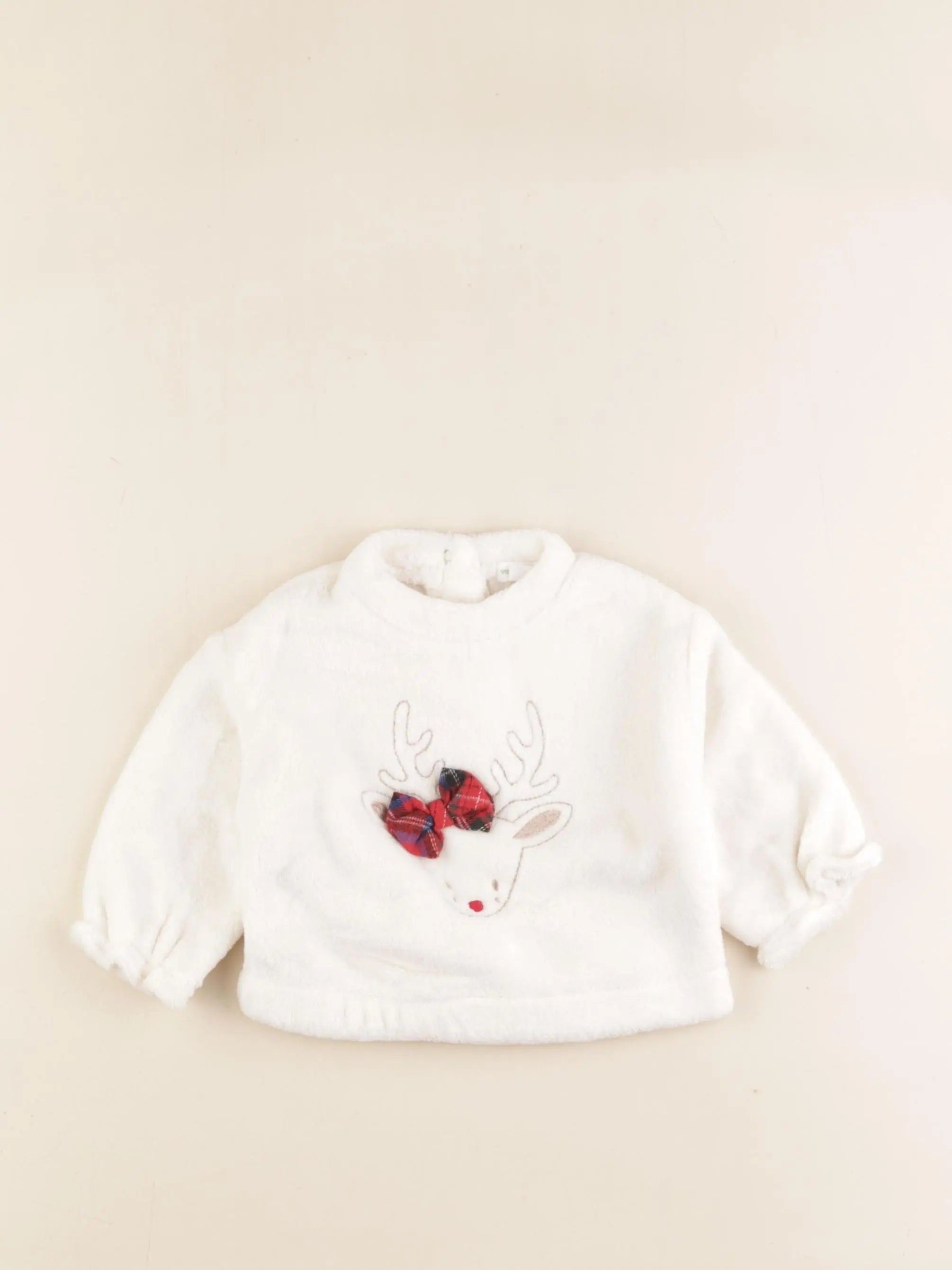 Vertbaudet - sweat blanc - 6 mois