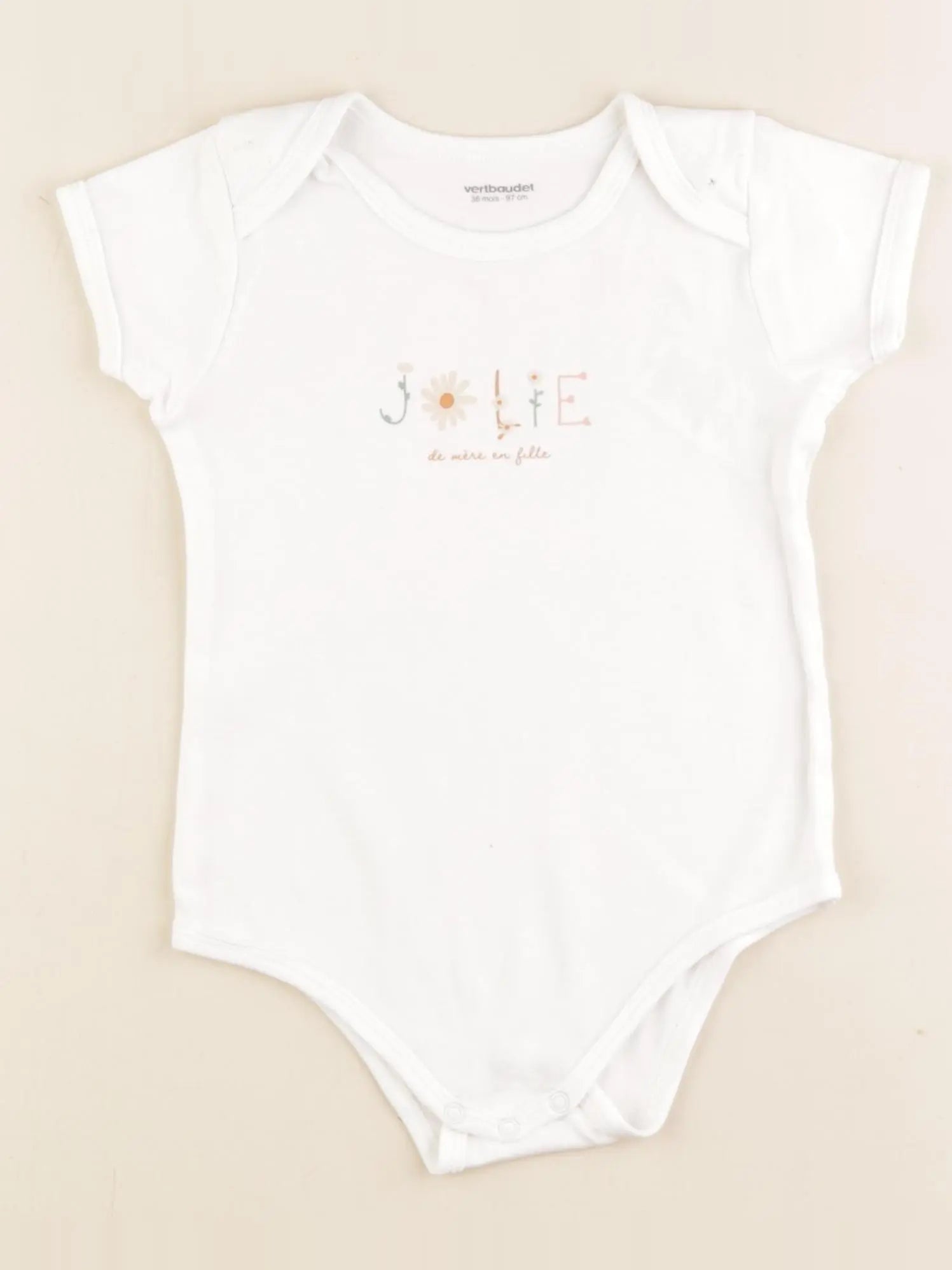 Vertbaudet - body blanc - 36 mois