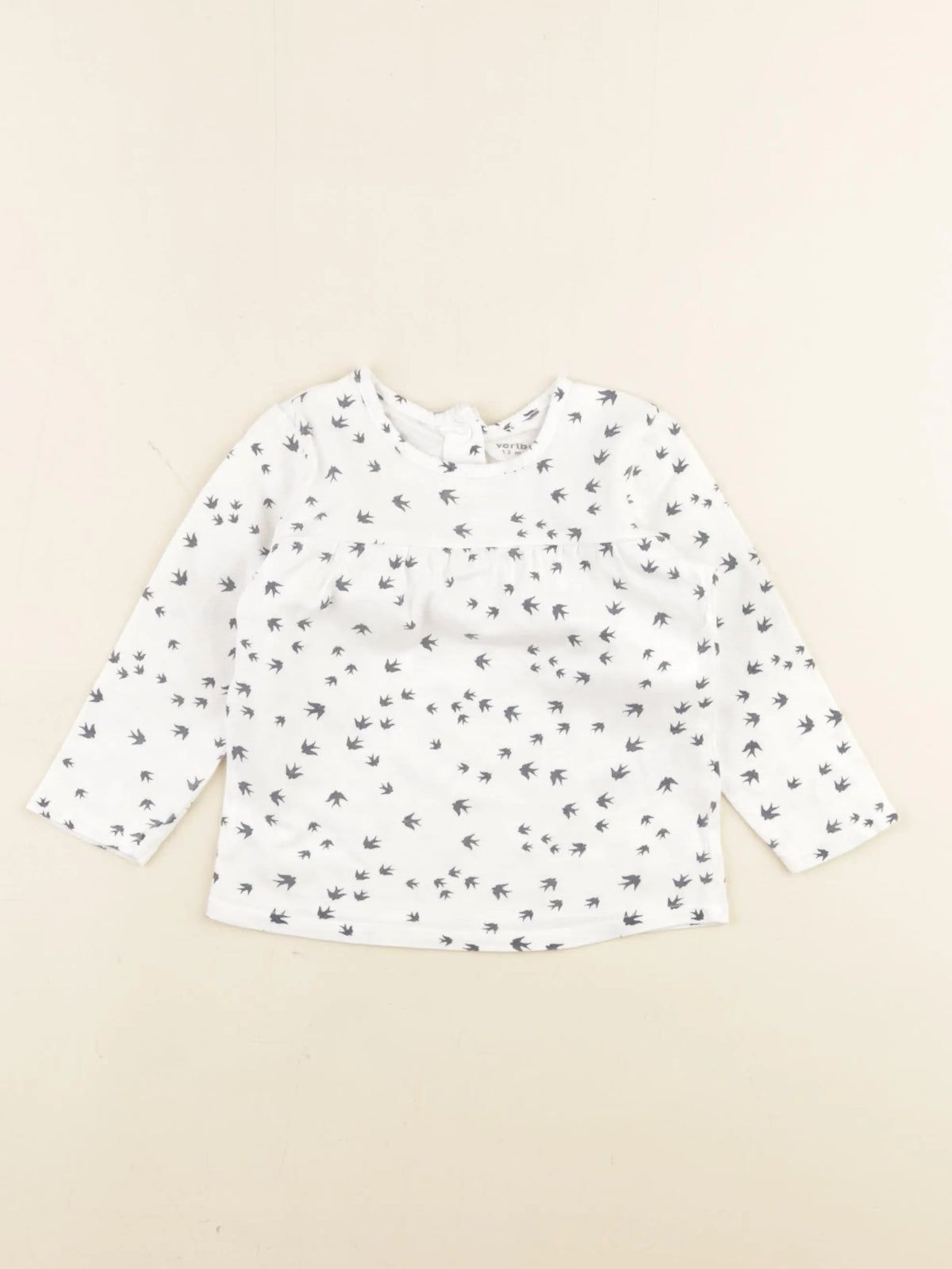 Vertbaudet - tee-shirt blanc - 12 mois