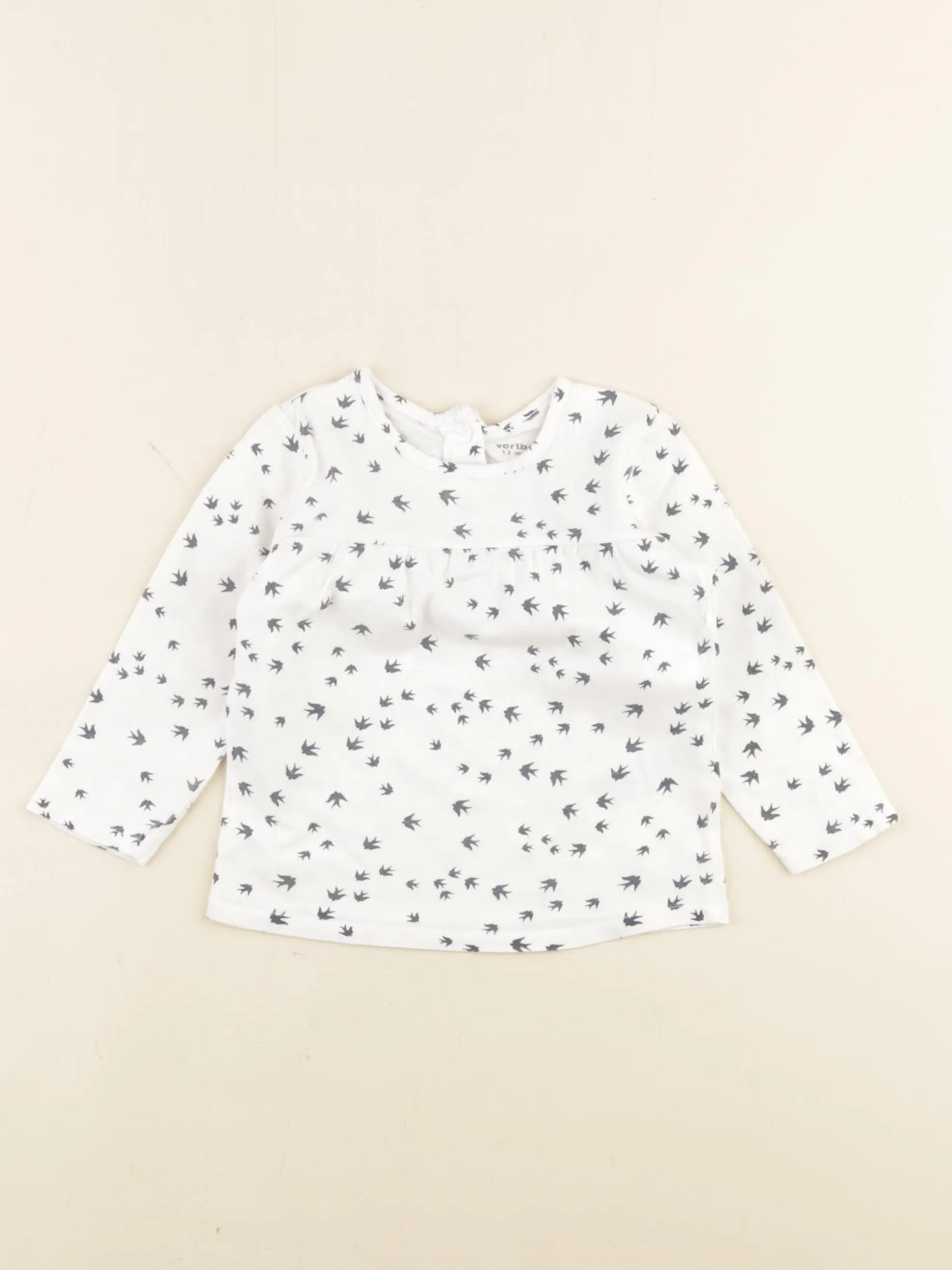 Vertbaudet - tee-shirt blanc - 12 mois