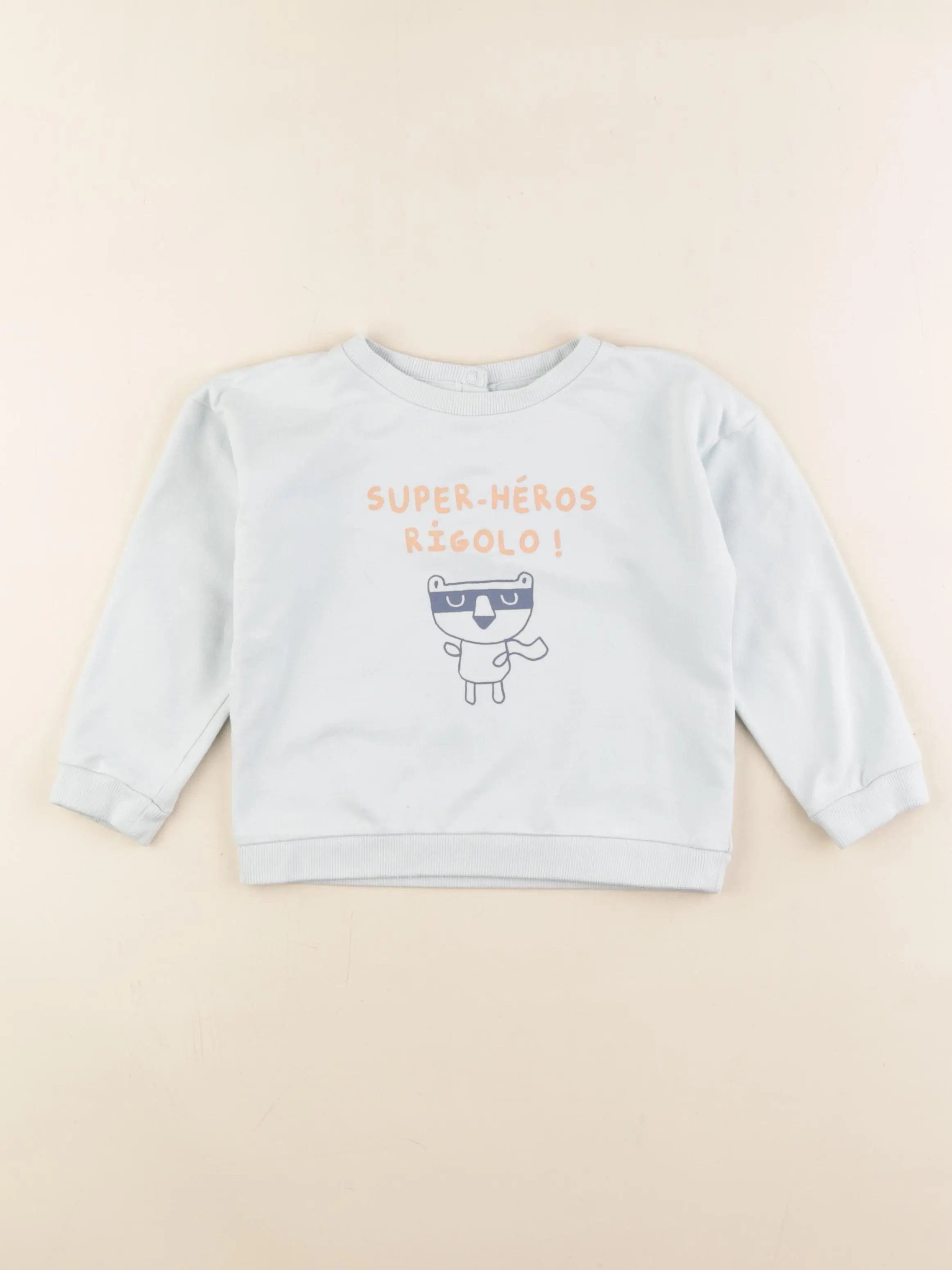 Vertbaudet - sweat bleu - 36 mois