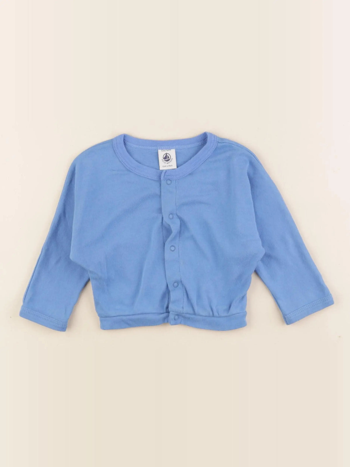 Petit Bateau - tee-shirt bleu - 12 mois