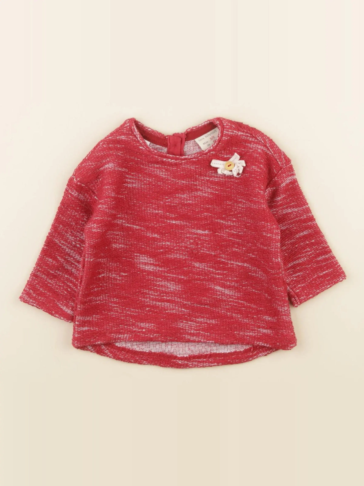 Zara - pull rouge - 3/6 mois