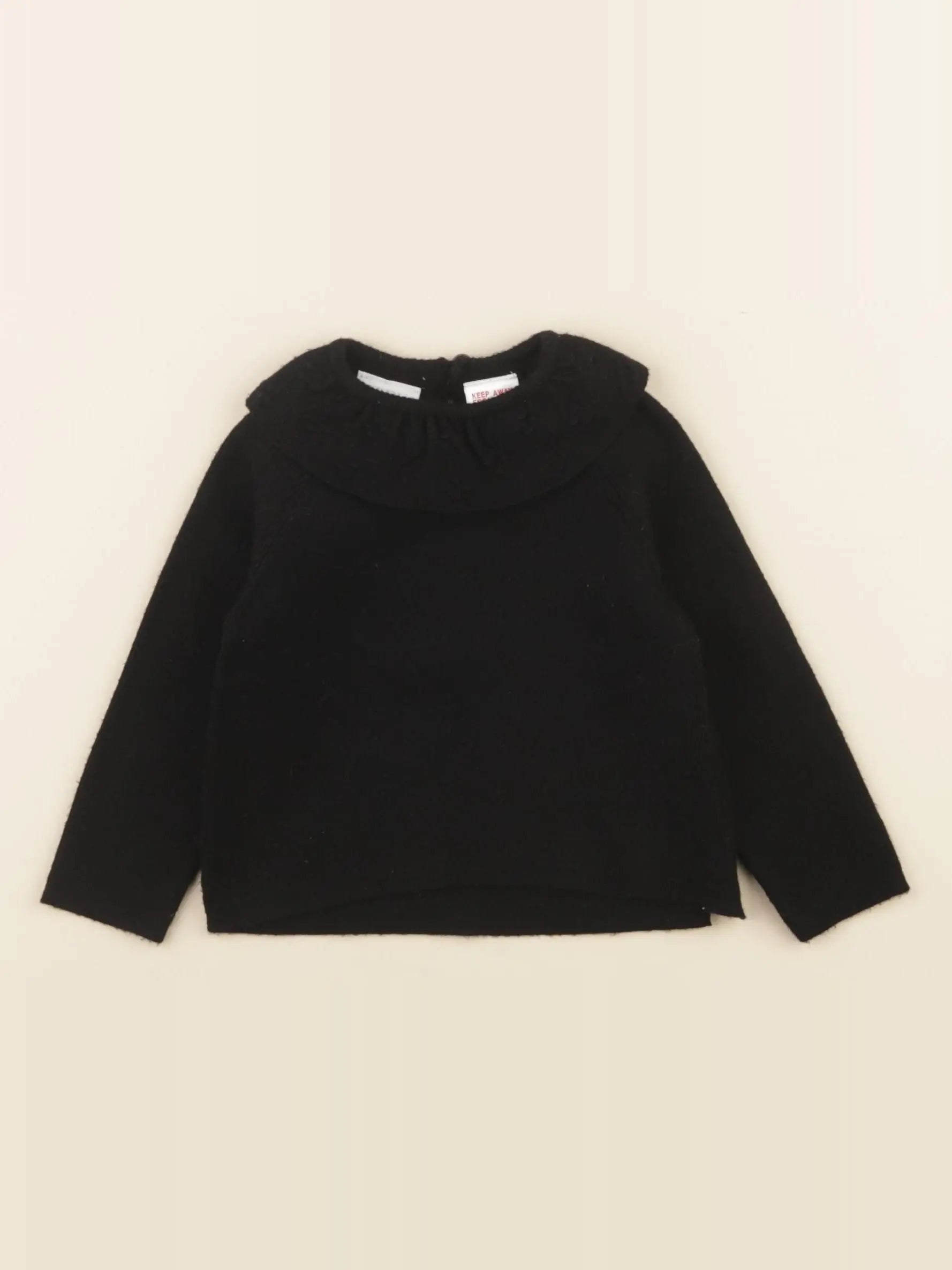 Zara - pull noir - 6/9 mois