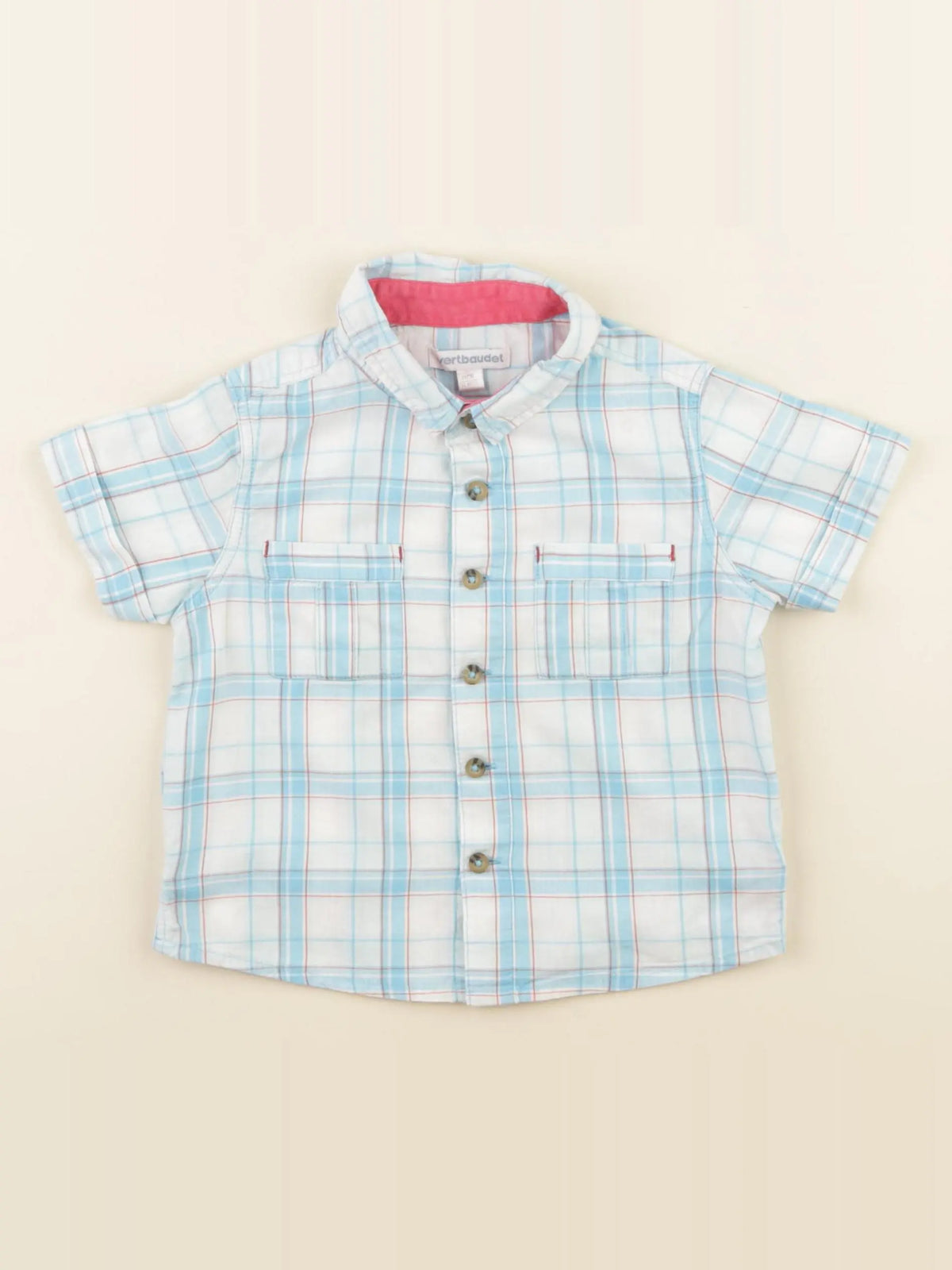 Vertbaudet - chemise bleu - 18 mois