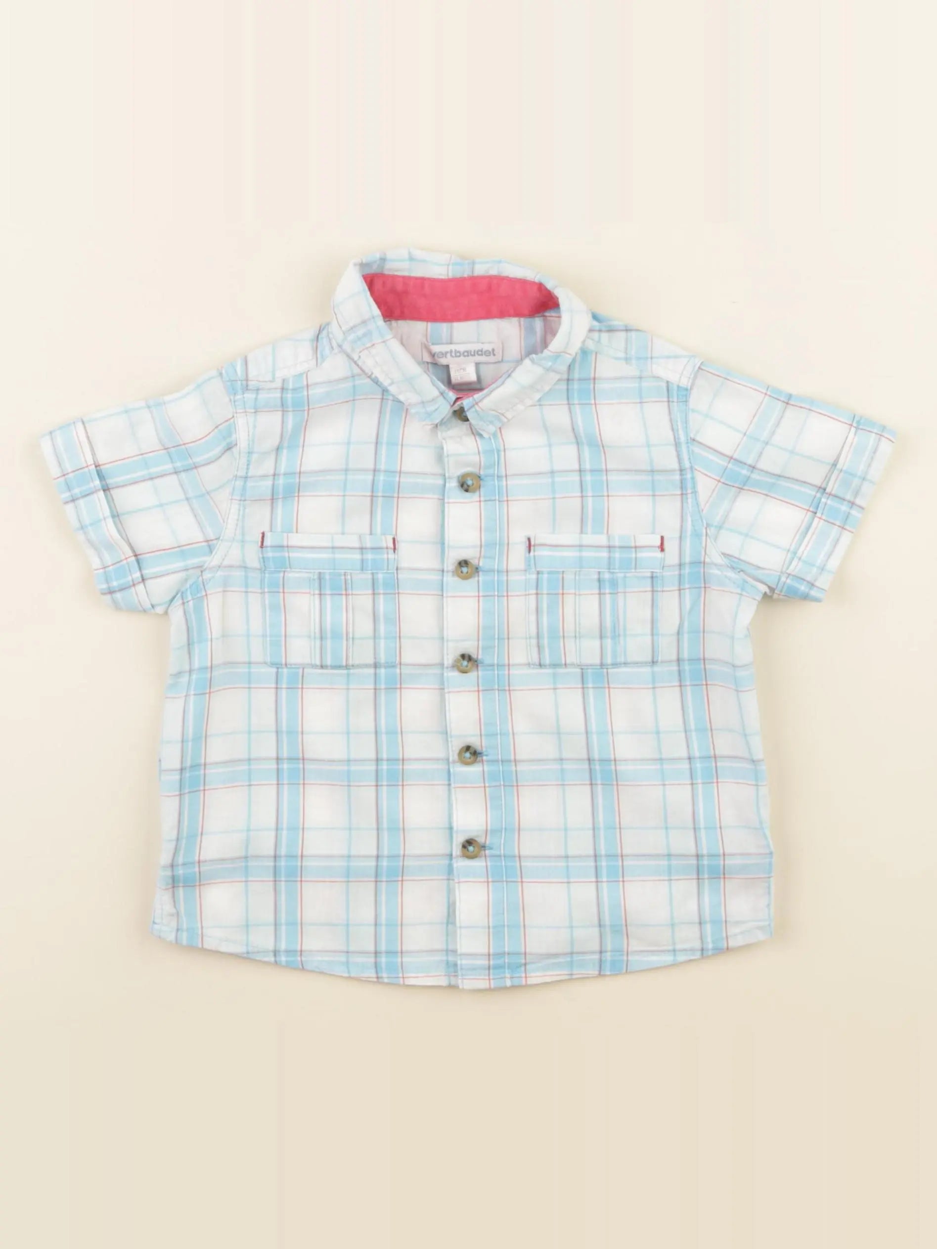 Vertbaudet - chemise bleu - 18 mois