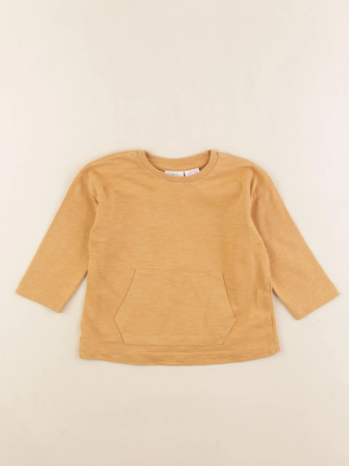 Zara - tee-shirt jaune - 6/9 mois