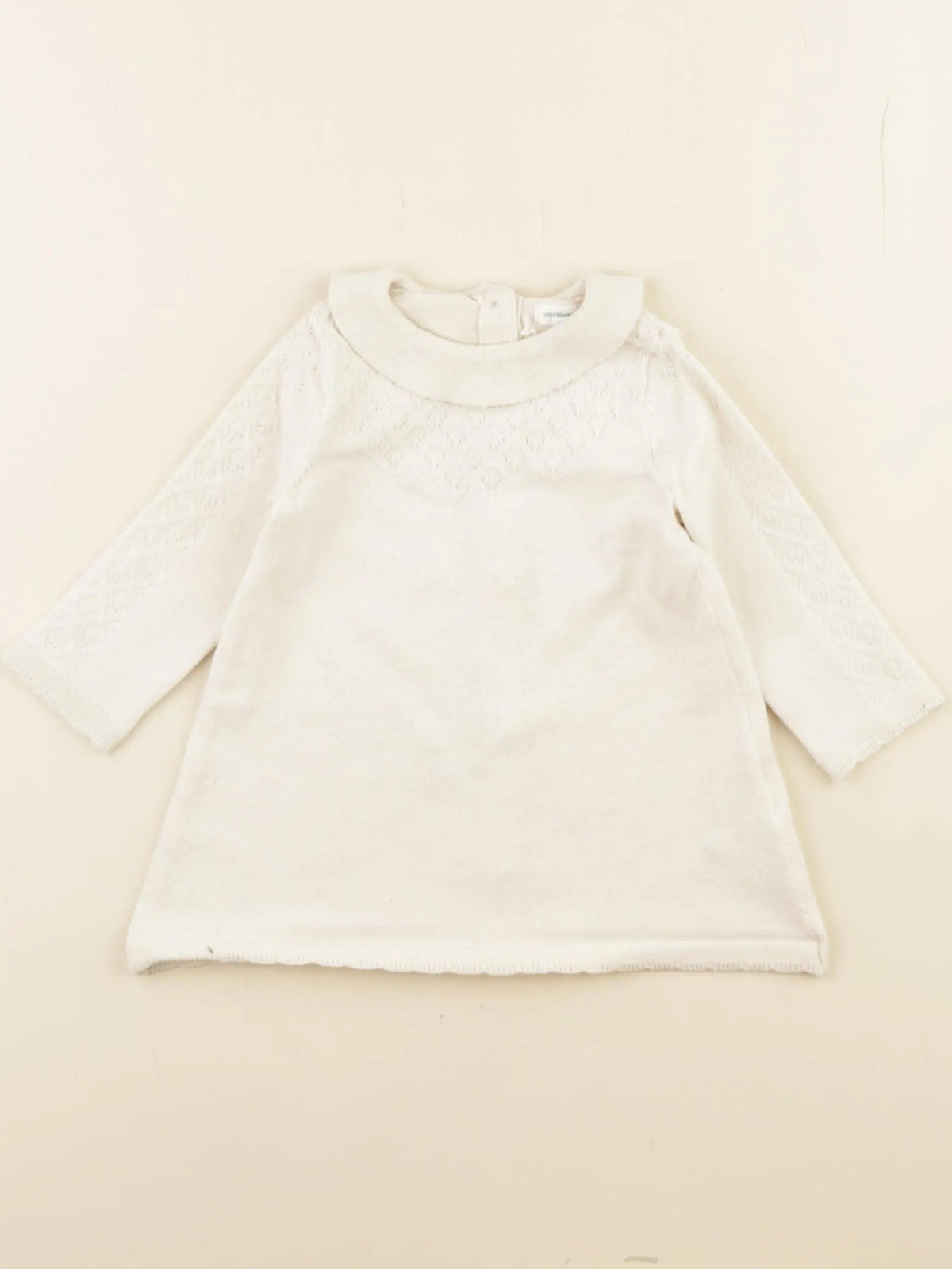 Vertbaudet - robe beige - 6 mois