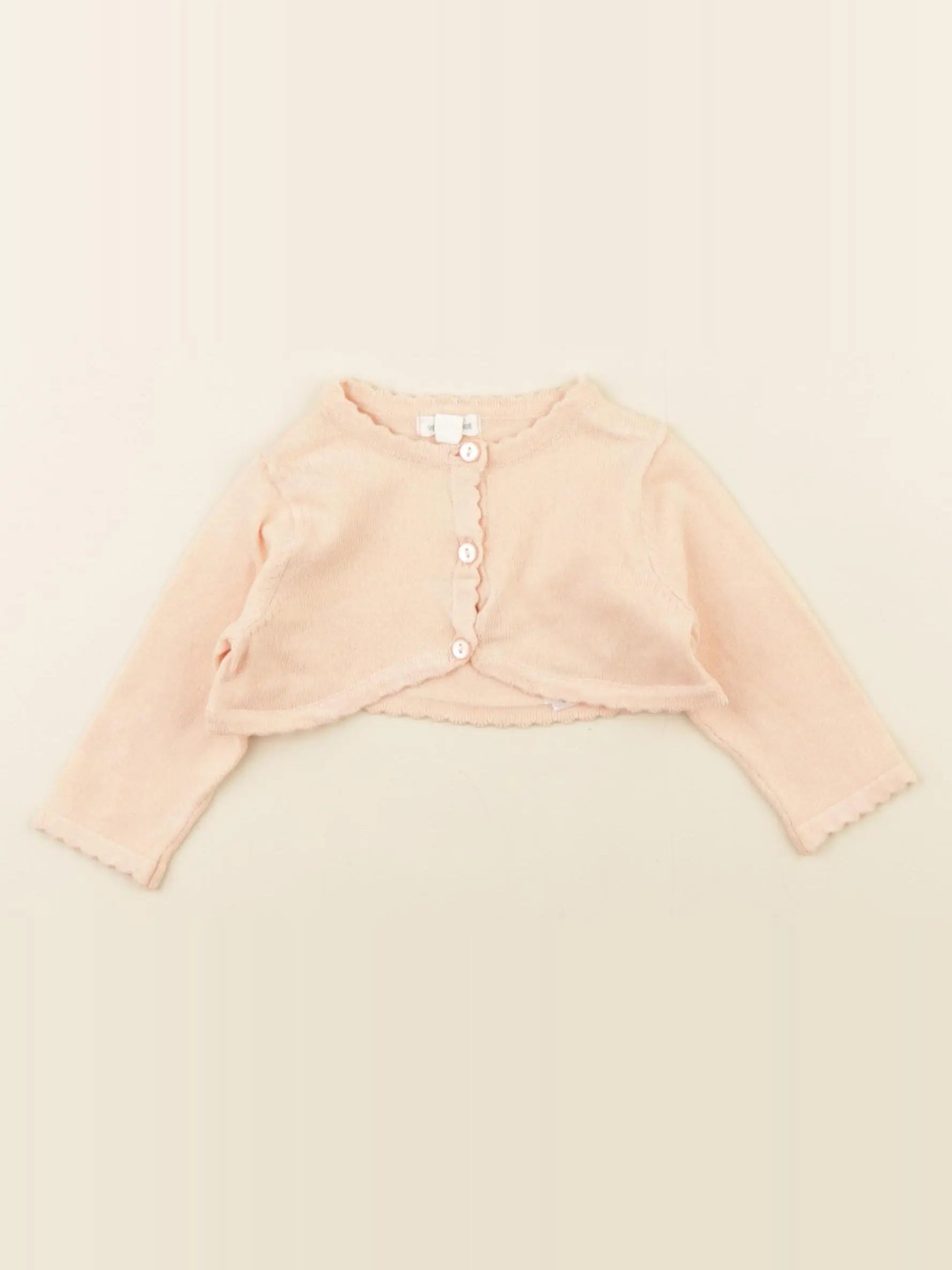 Vertbaudet - gilet orange - 3 mois