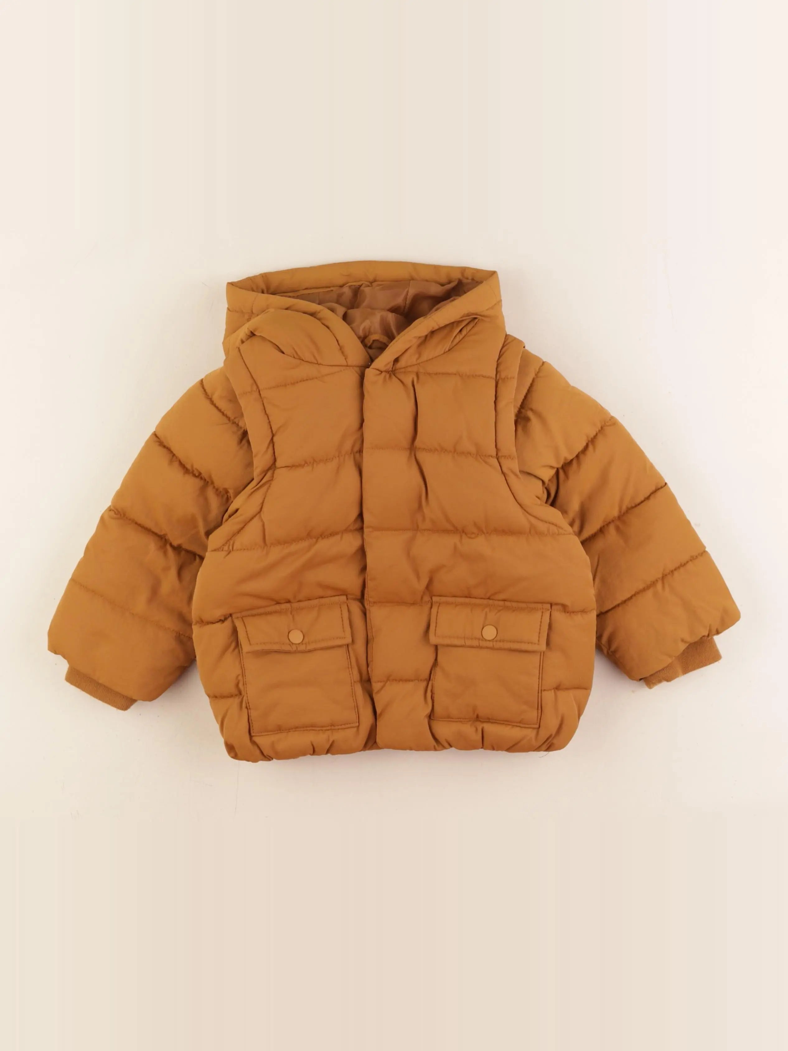 Vertbaudet - doudoune marron - 18 mois