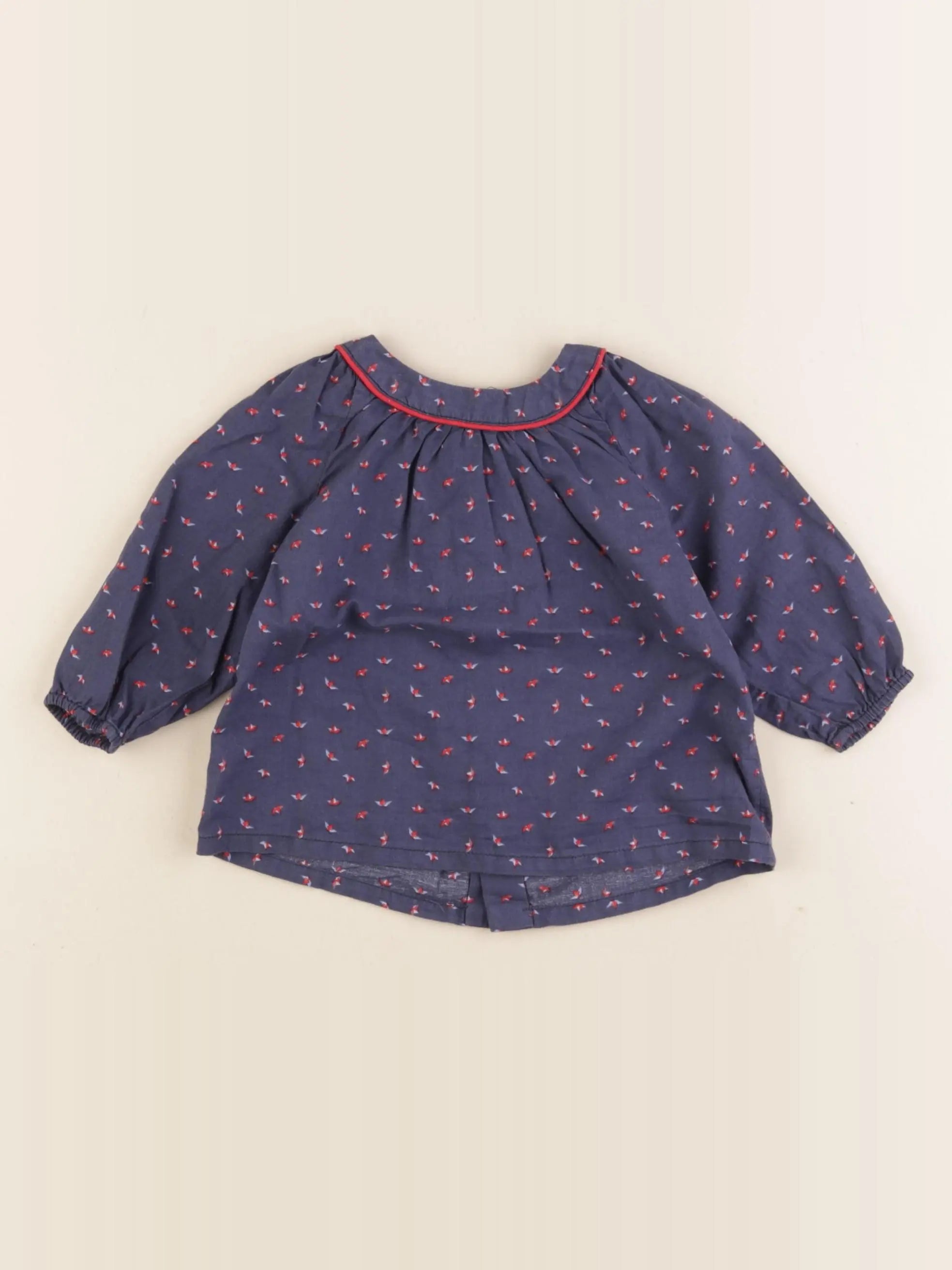 Boutchou - blouse bleu - 9 mois