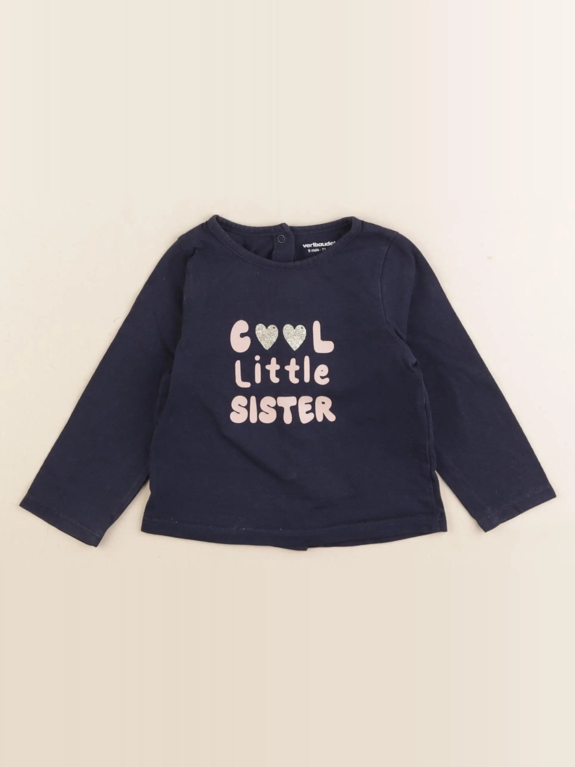 Vertbaudet - tee-shirt bleu - 9 mois
