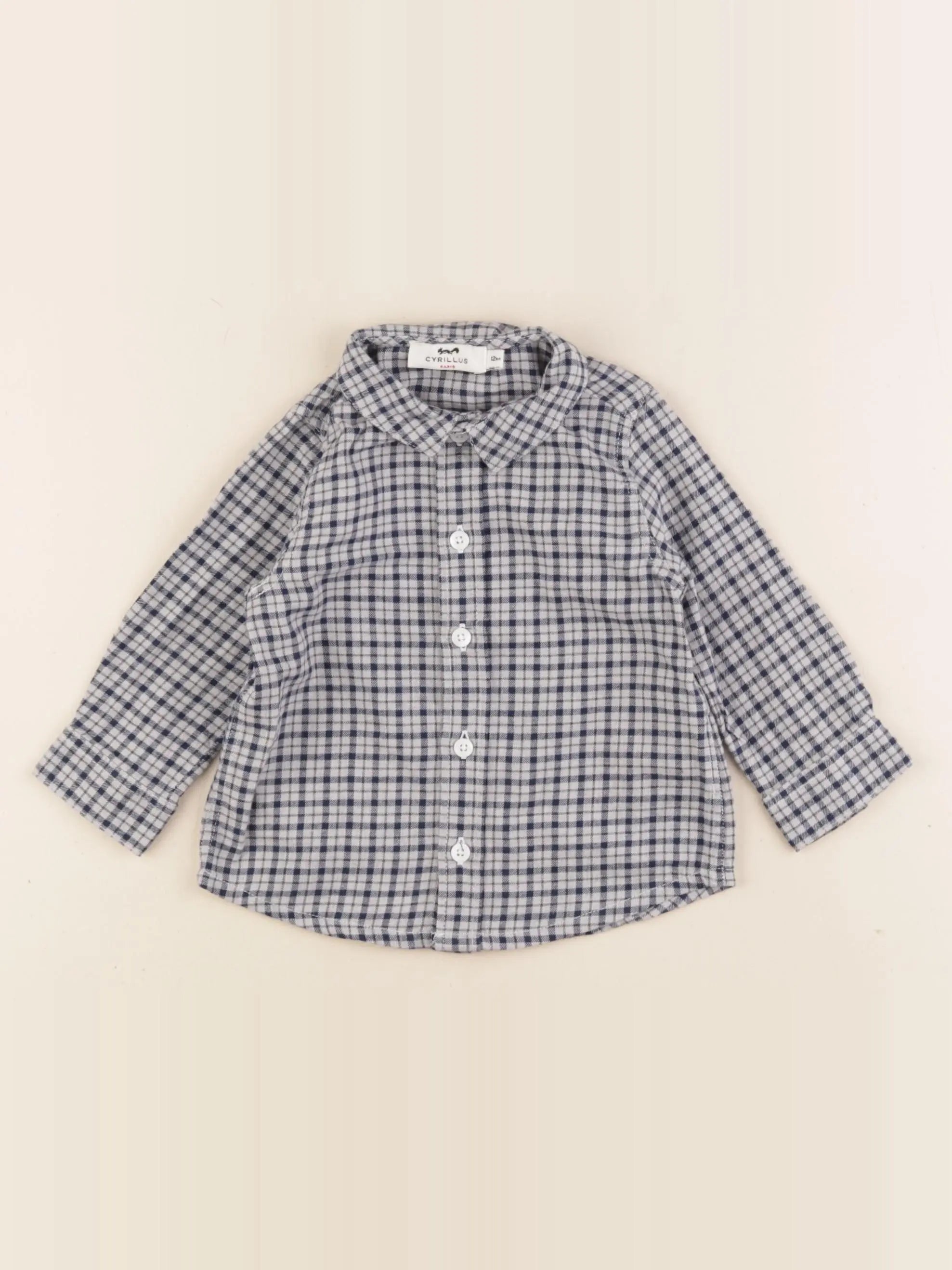 Cyrillus - chemise bleu - 12 mois