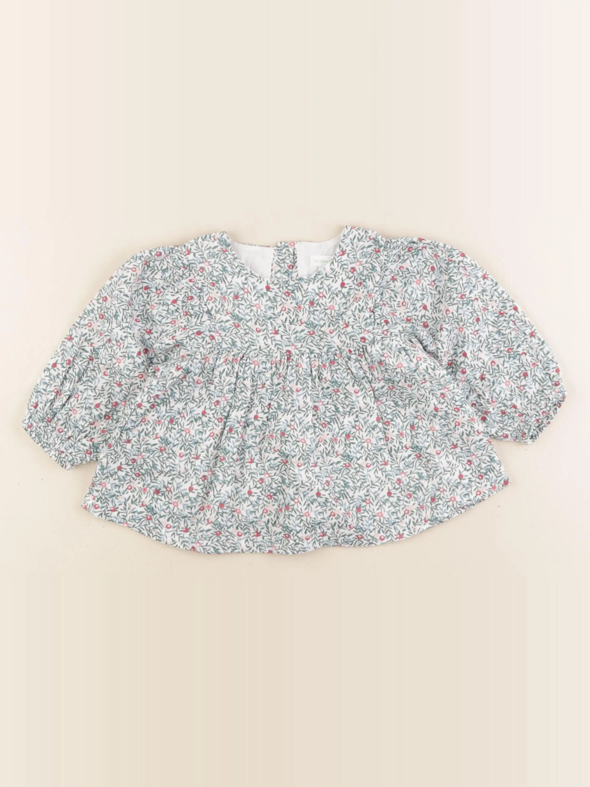 Vertbaudet - blouse vert - 12 mois