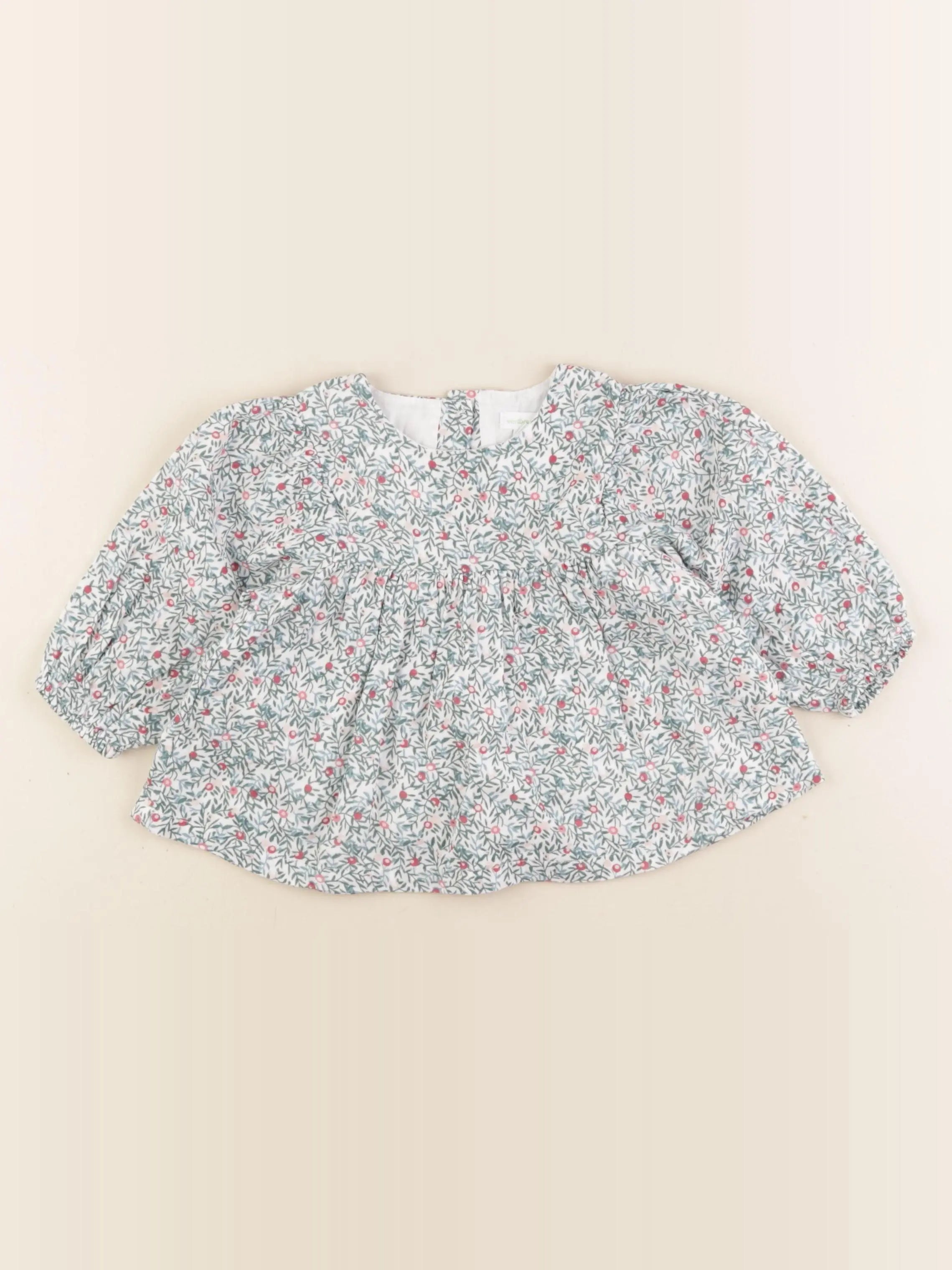 Vertbaudet - blouse vert - 12 mois